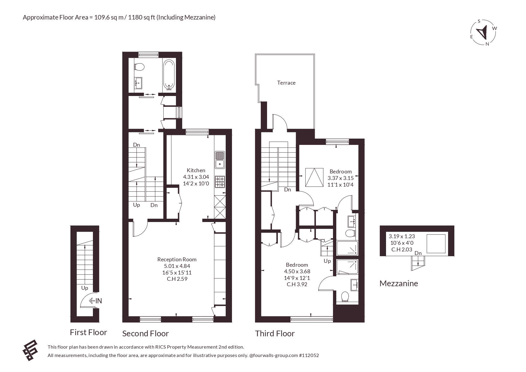 2nd & 3rd Floor, 46, Redcliffe Road, London floorplan