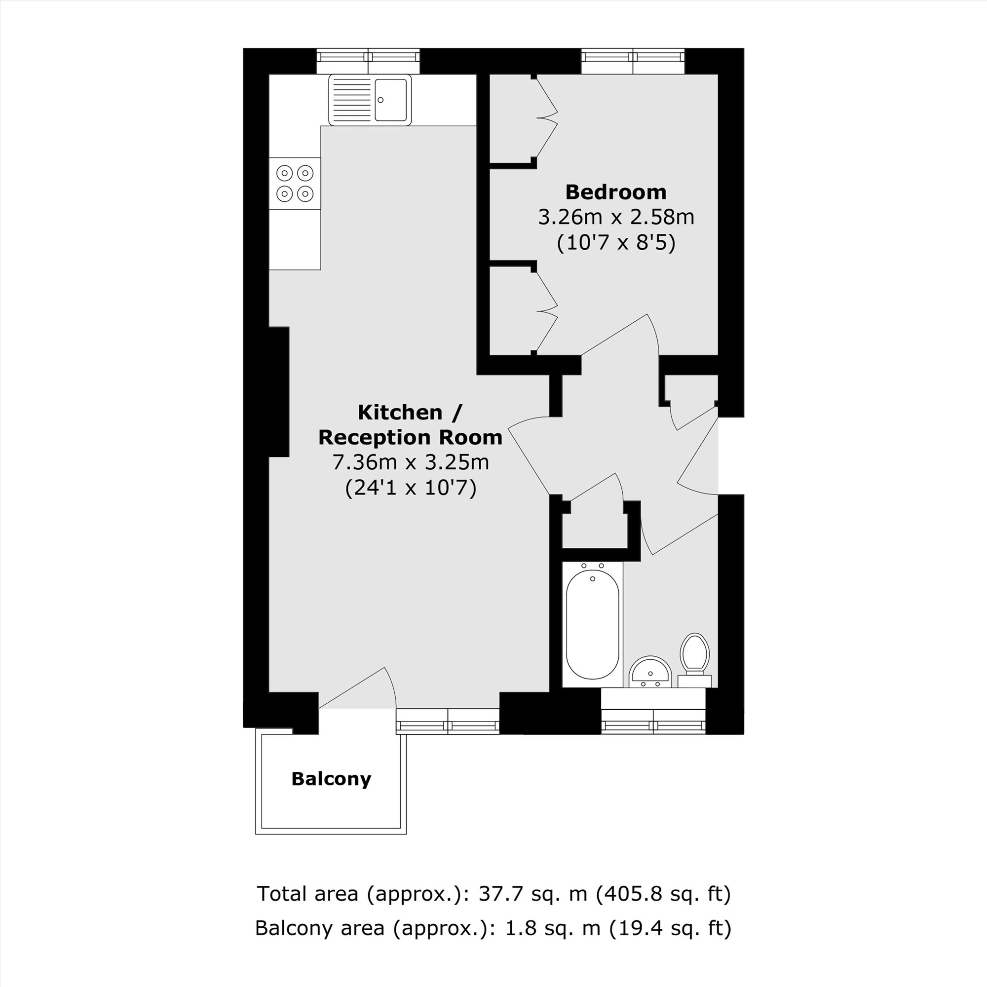 Flat 21, Parkside, East Acton Lane, London floorplan