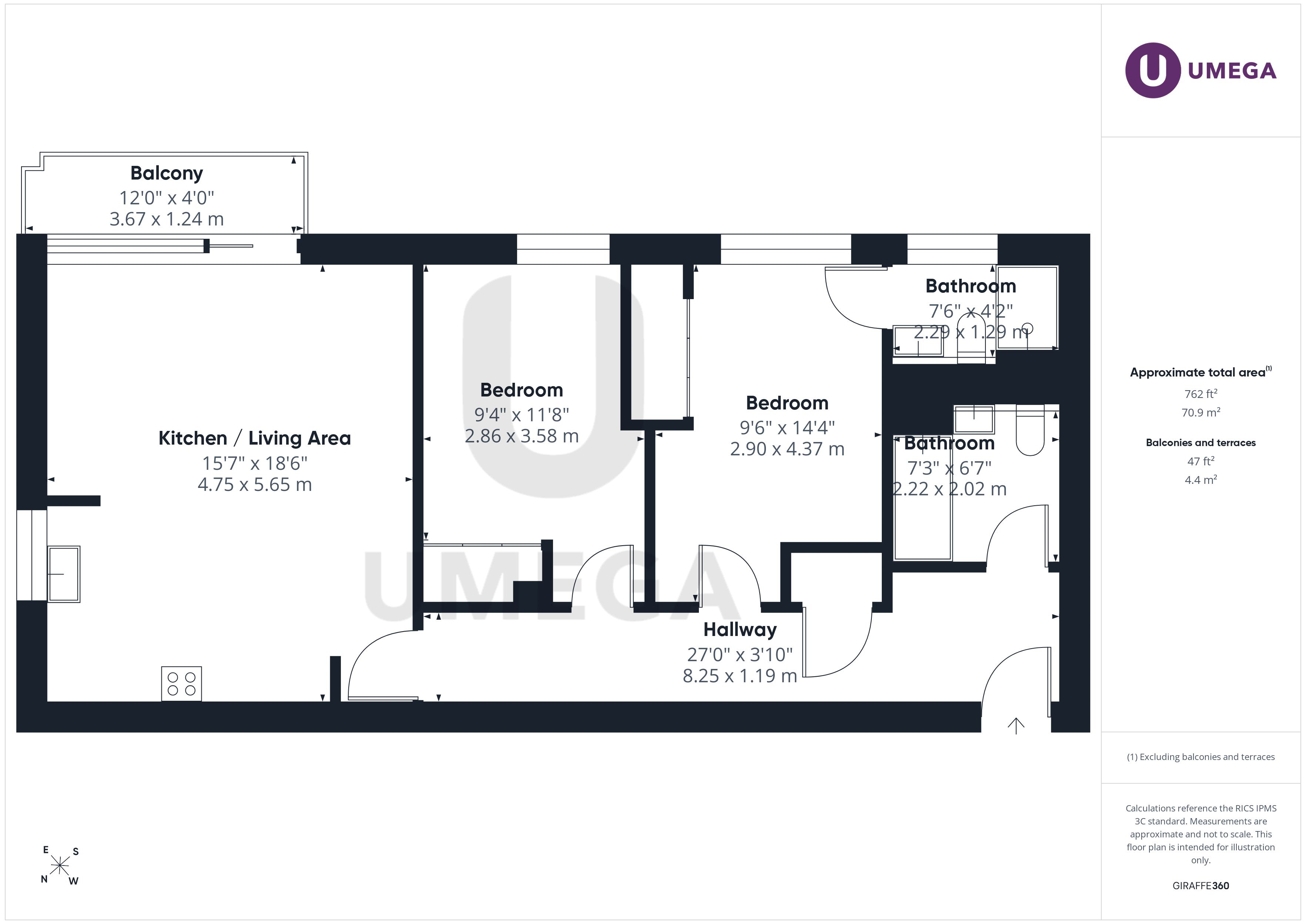 Flat 23, 19, Shrubhill Walk, Edinburgh floorplan