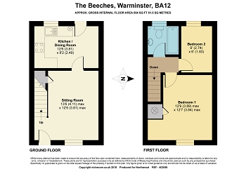 2 Bedrooms Terraced house for sale in The Beeches, Warminster BA12