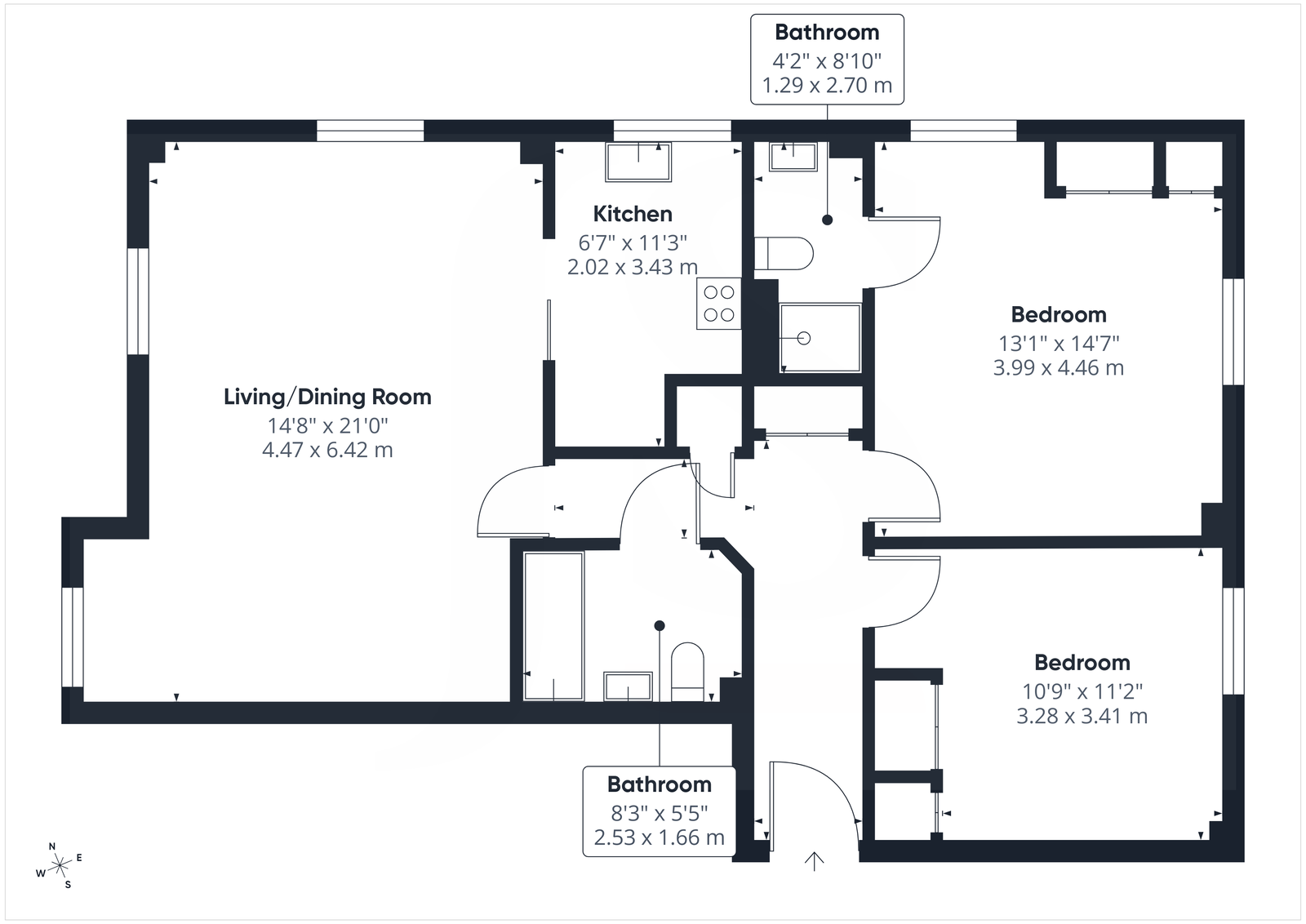 Nautilus,Flat 11, Marine Parade, Worthing floorplan