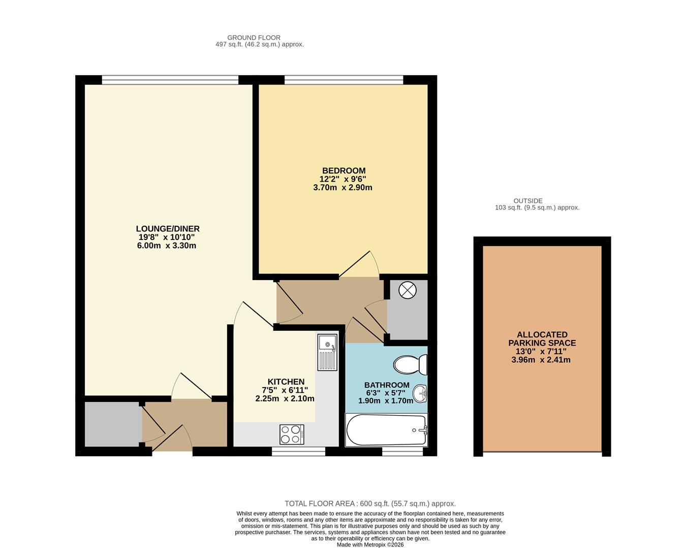 Flat L Vix Court, Pillar Avenue, Brixham floorplan