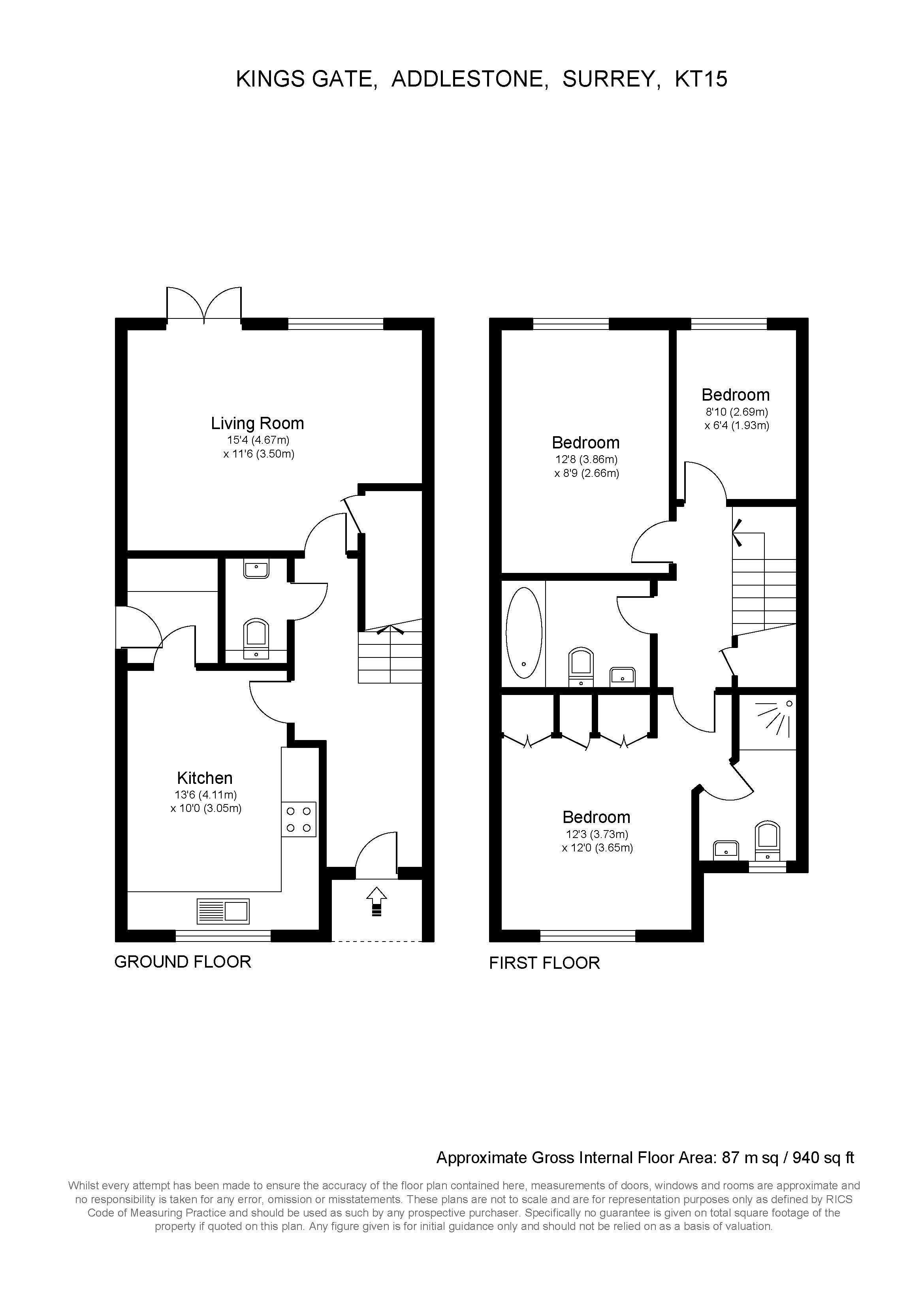 1, Kings Gate, Addlestone floorplan