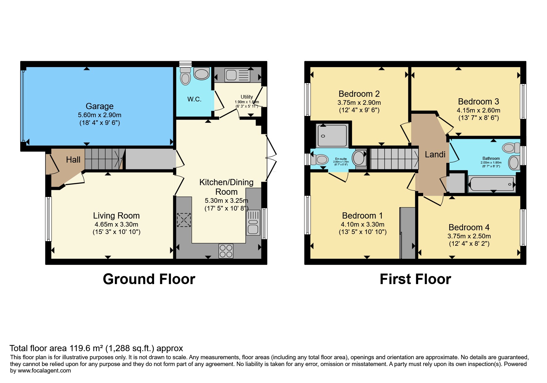 4, Borrowby Close, Leicester floorplan