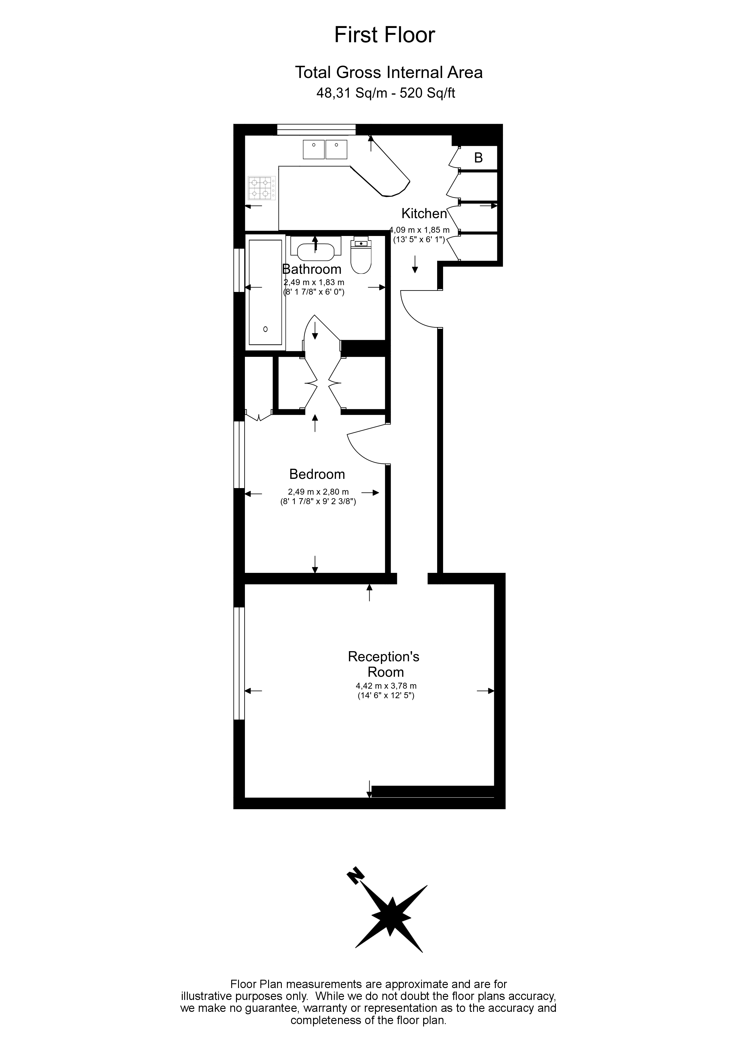 1 Bedrooms Flat to rent in Redington Road, Hampstead NW3