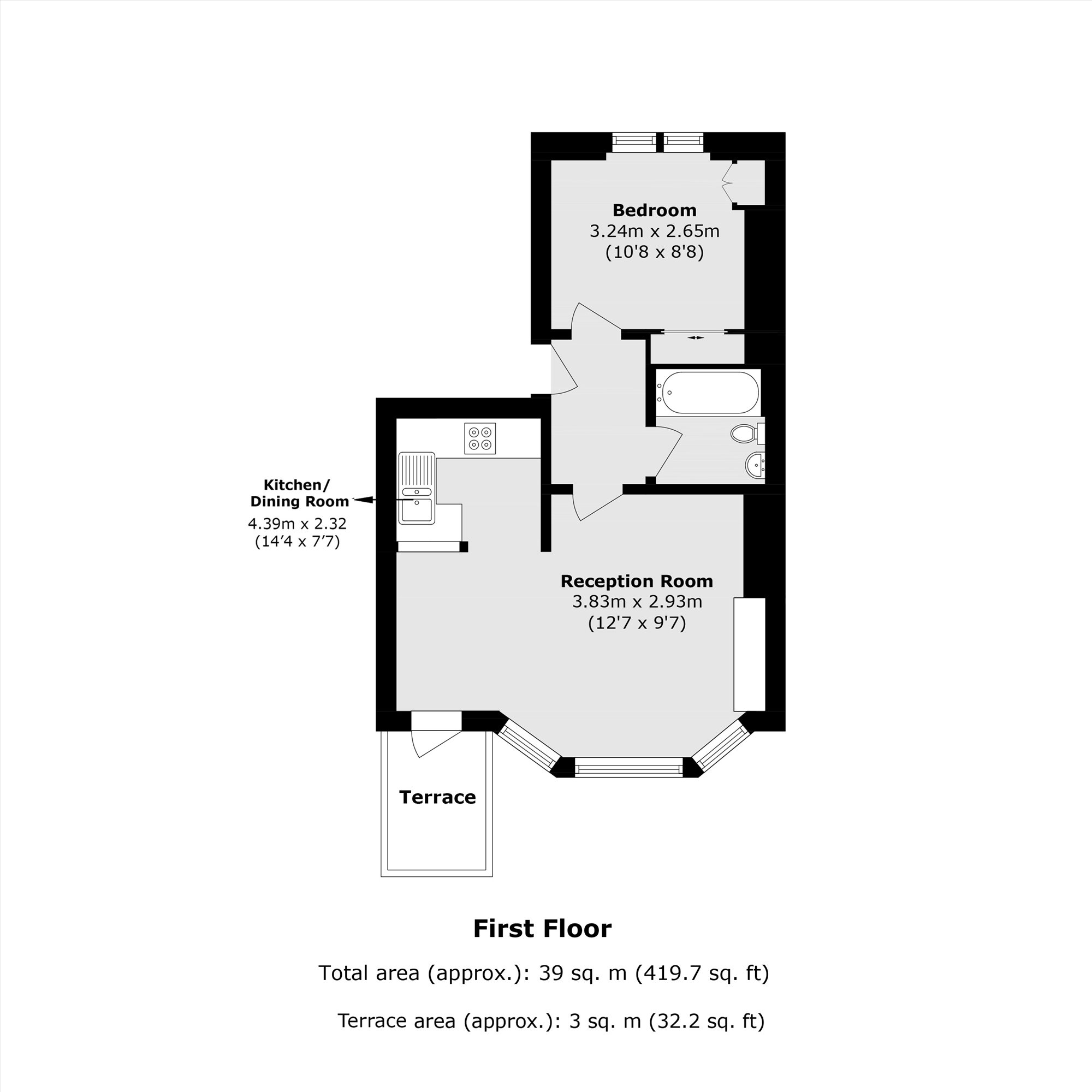 FFF, 7, Barton Road, London floorplan