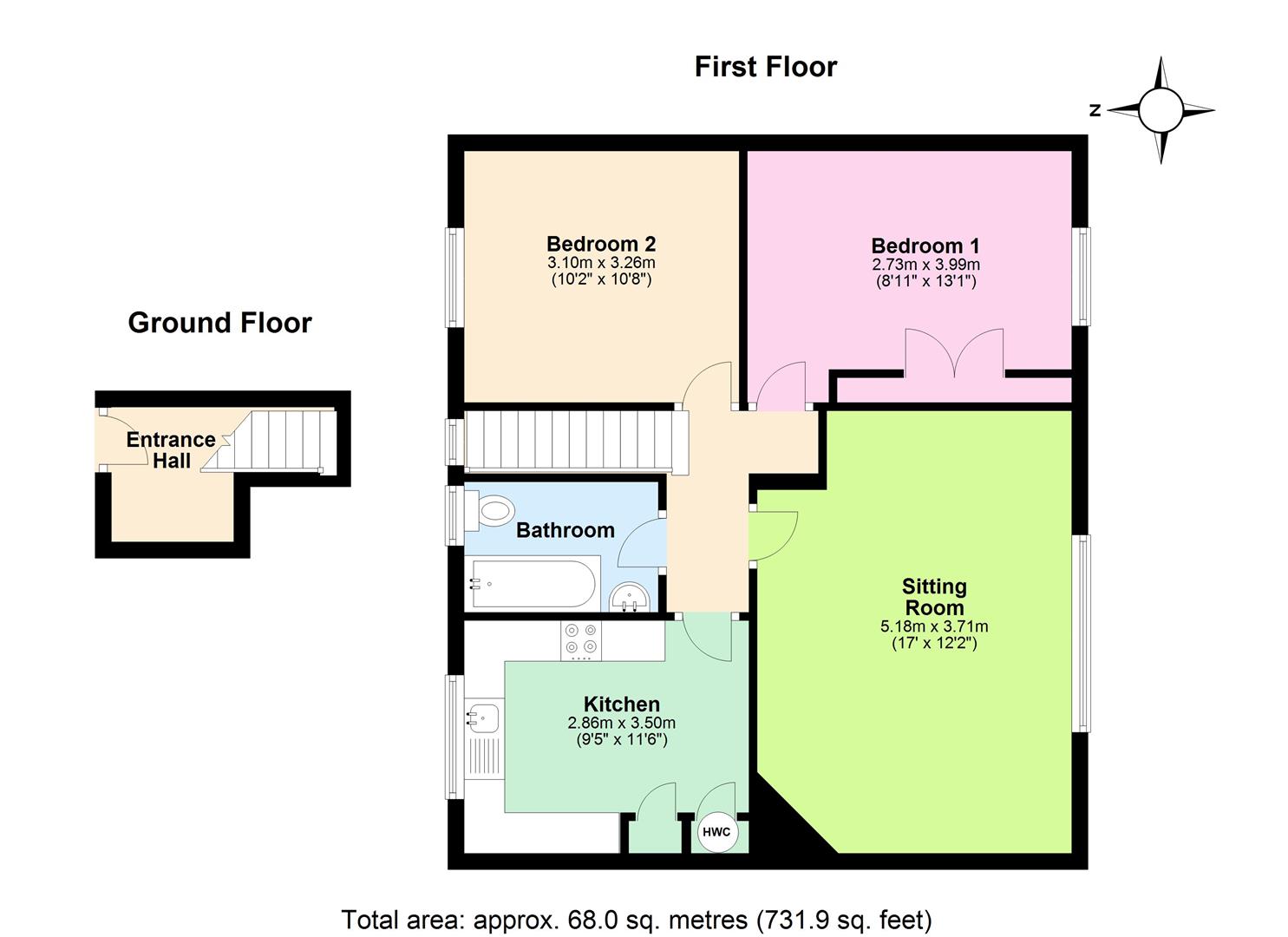 2 Bedrooms Maisonette for sale in Bucknell Avenue, Pangbourne, Reading RG8