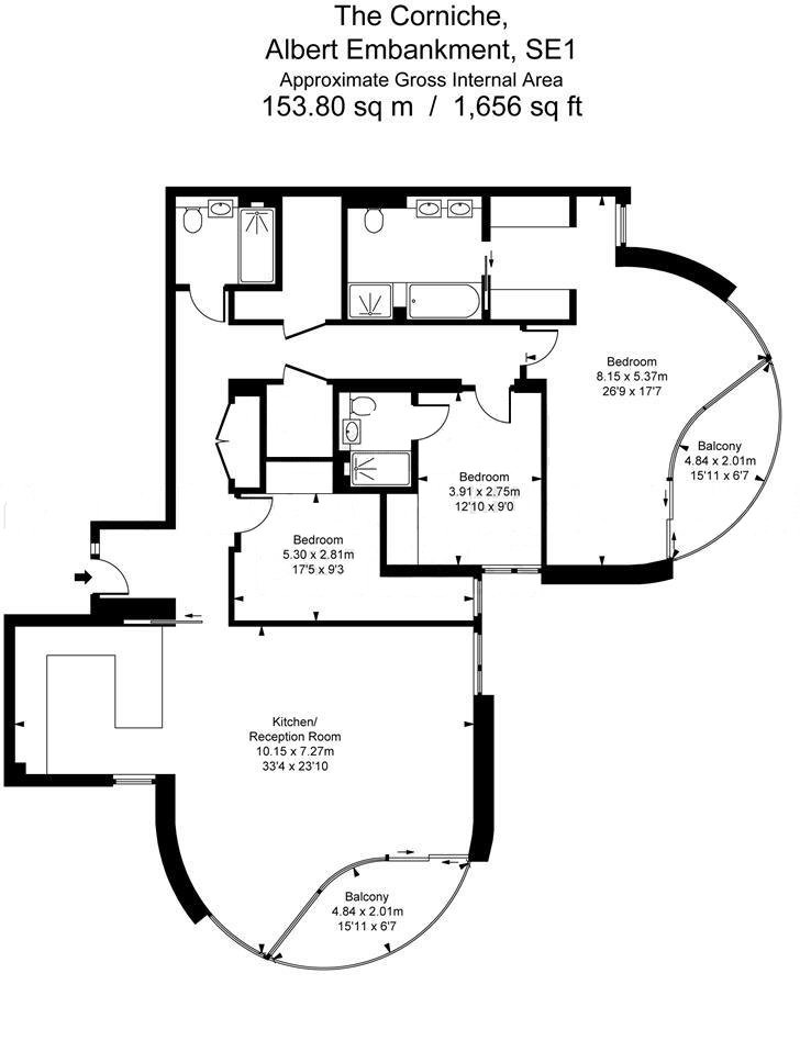 75, The Corniche, London floorplan