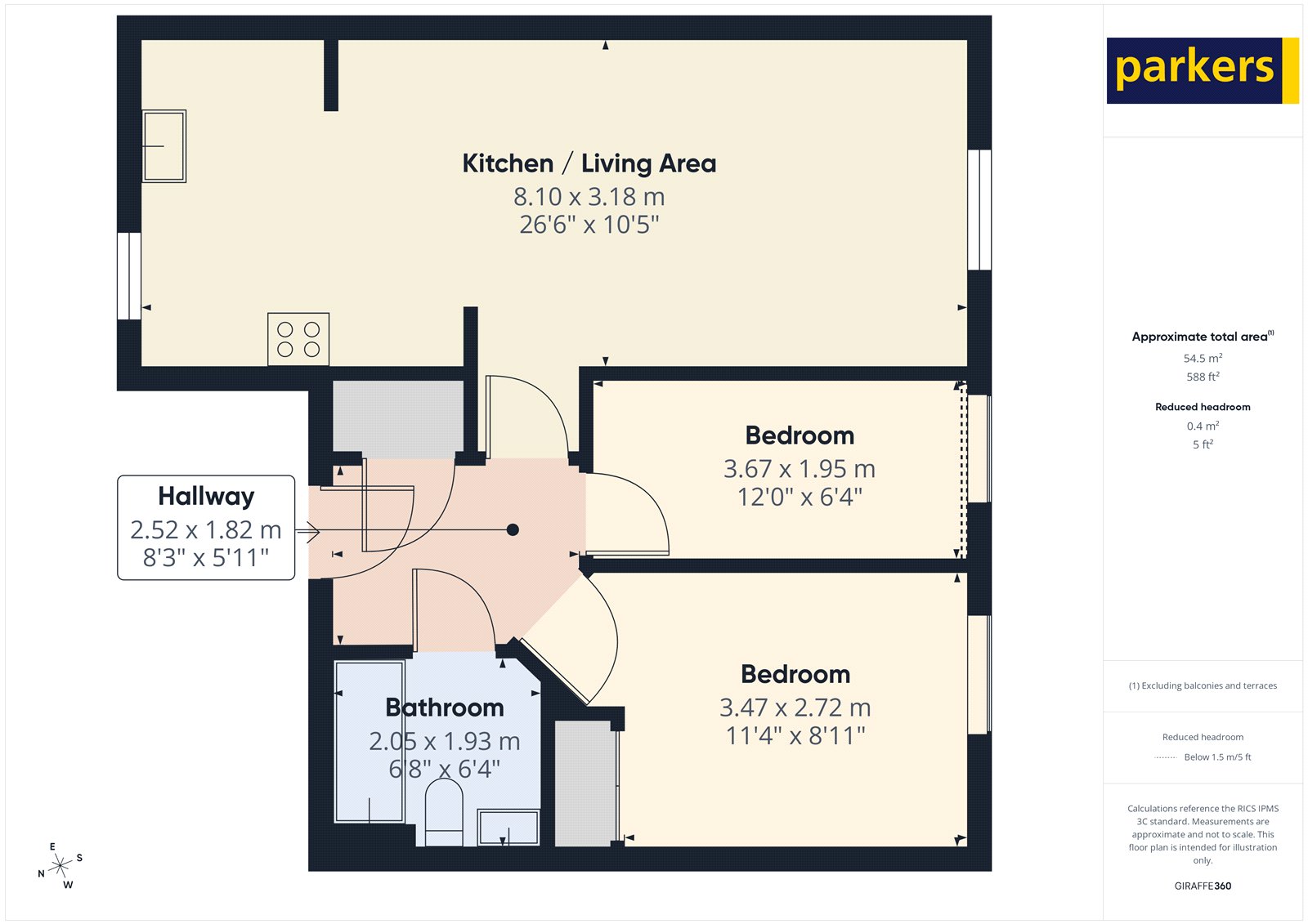 Flat O, 8, Welch Way, Oxfordshire floorplan