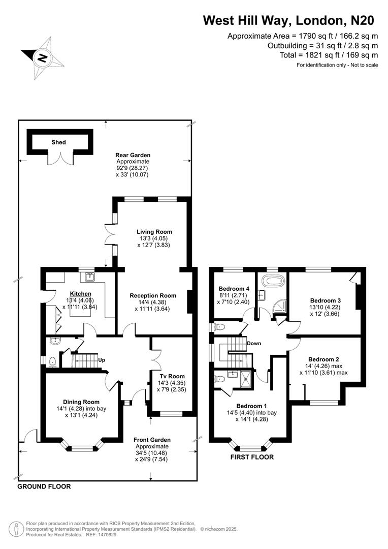 8, West Hill Way, Totteridge floorplan