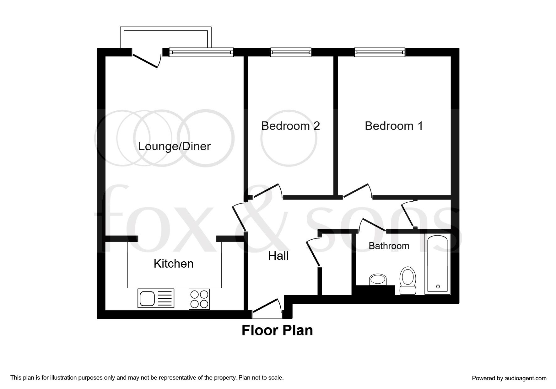 2 Bedrooms Flat for sale in Commonwealth Drive, Three Bridges, Crawley RH10