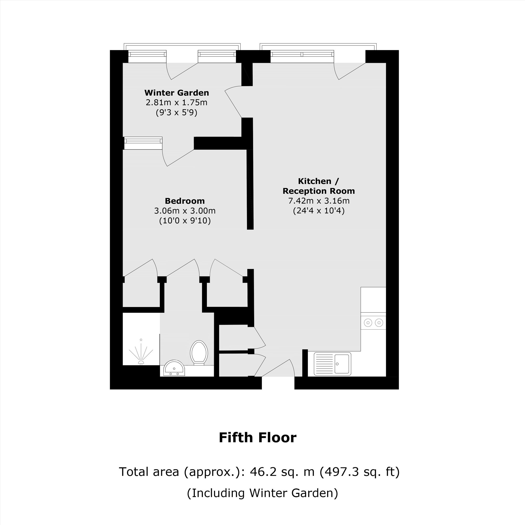 33 Delphini Apartments, 10, St. Georges Circus, London floorplan