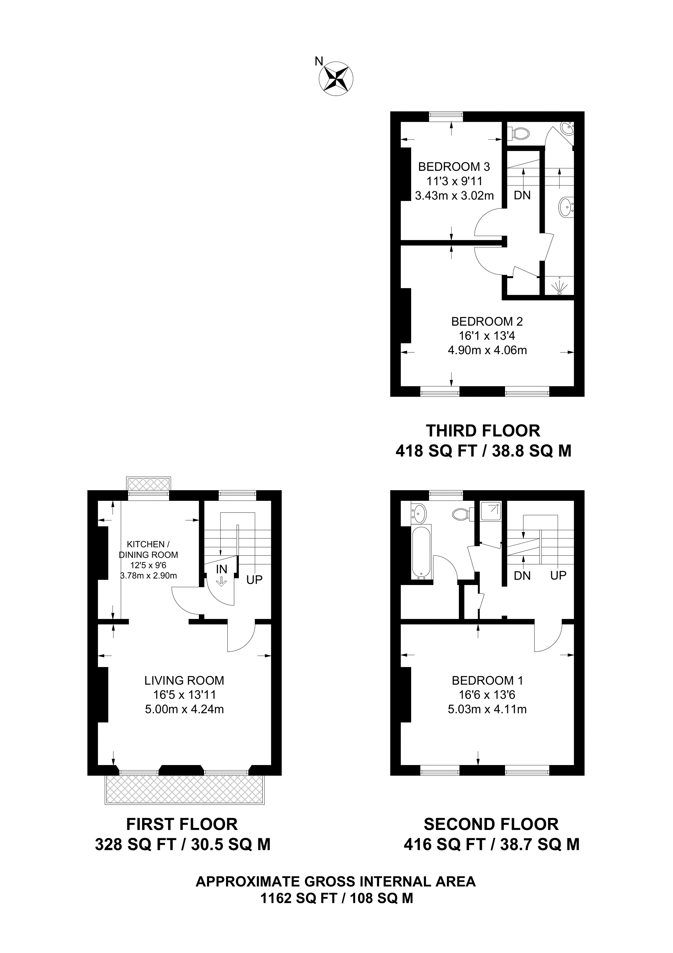 3 Bedrooms Flat to rent in Gloucester Crescent, Camden NW1