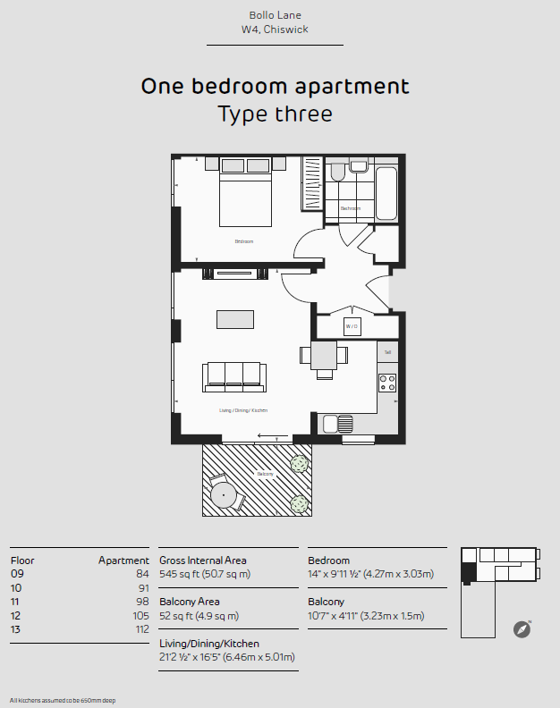 1 Bedrooms Flat for sale in Bollo Lane W4, London,