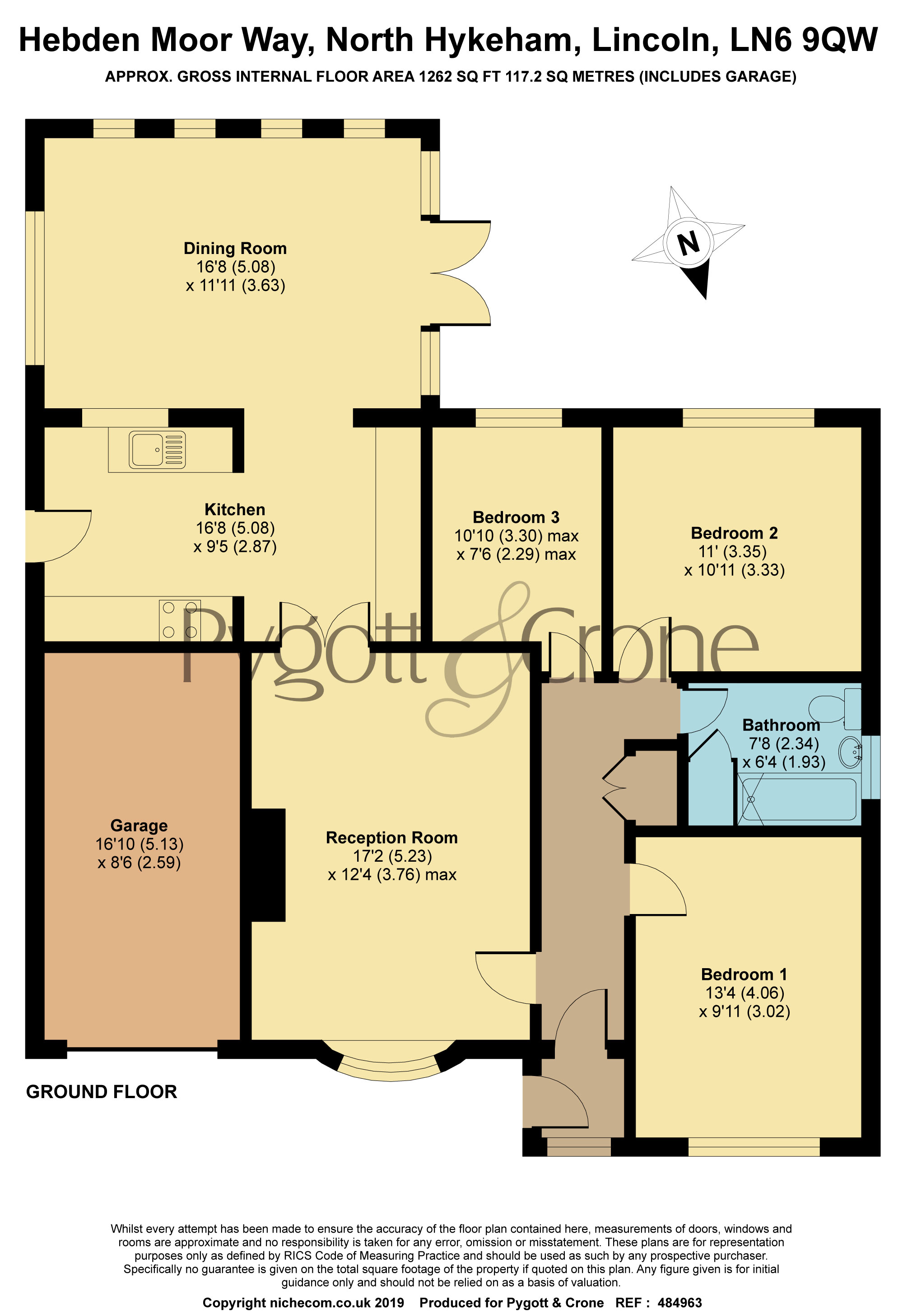 3 Bedrooms Bungalow for sale in Hebden Moor Way, North Hykeham LN6