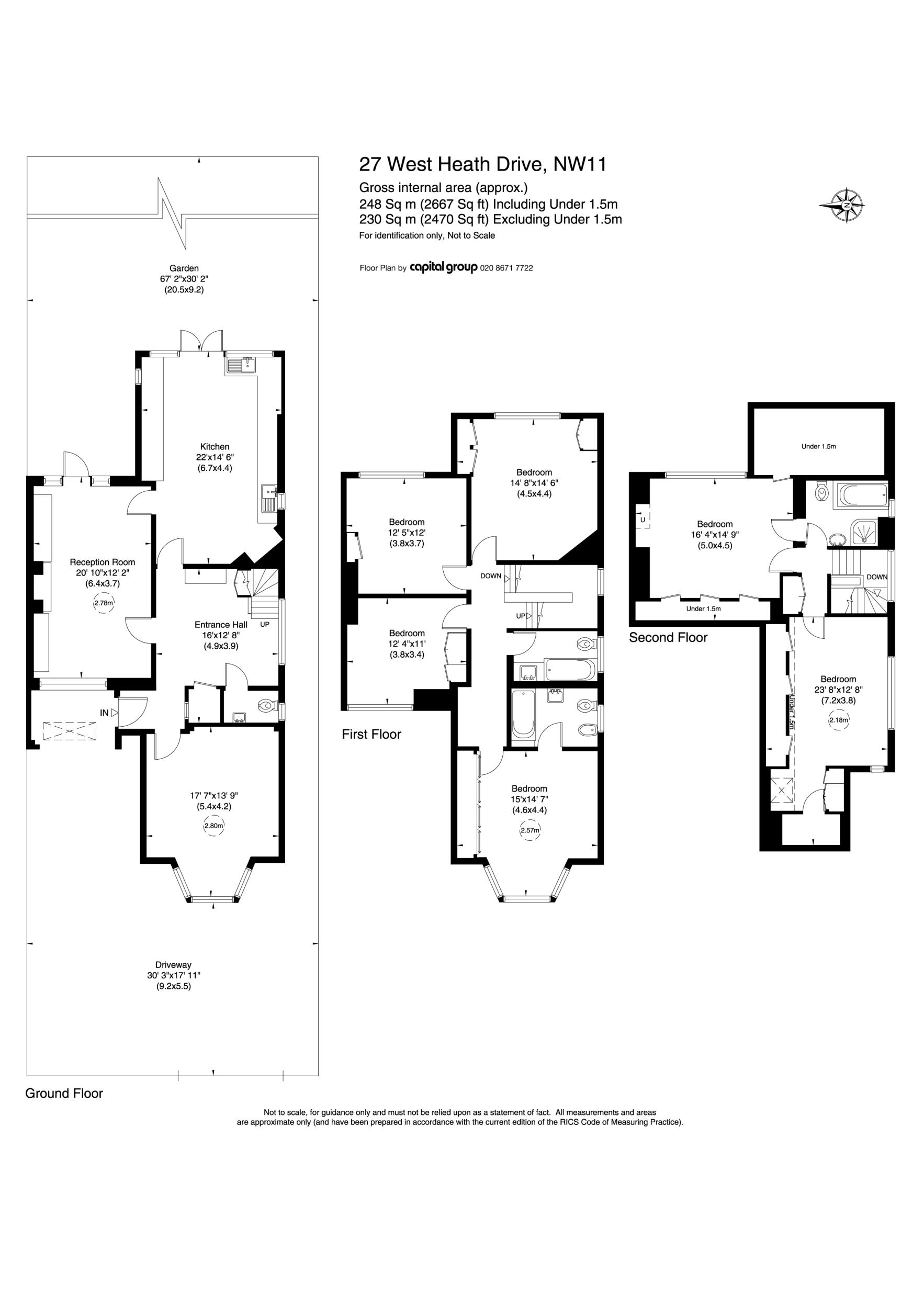 6 bed semidetached house for sale in West Heath Drive, Golders Hill
