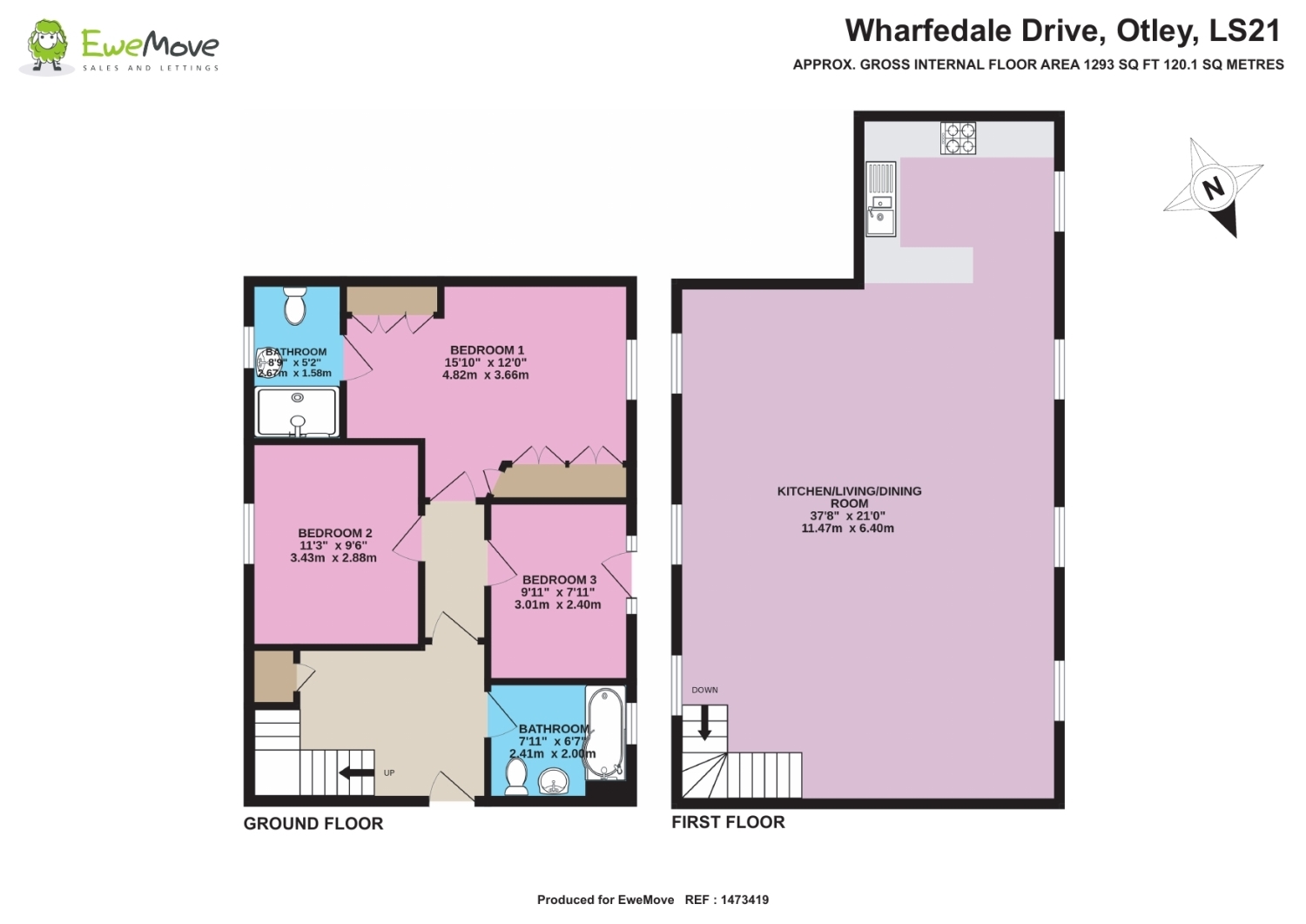 3, Wharfedale Drive, Otley floorplan