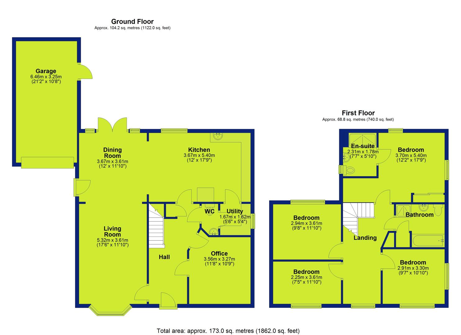25, Acacia Way, Nottingham floorplan