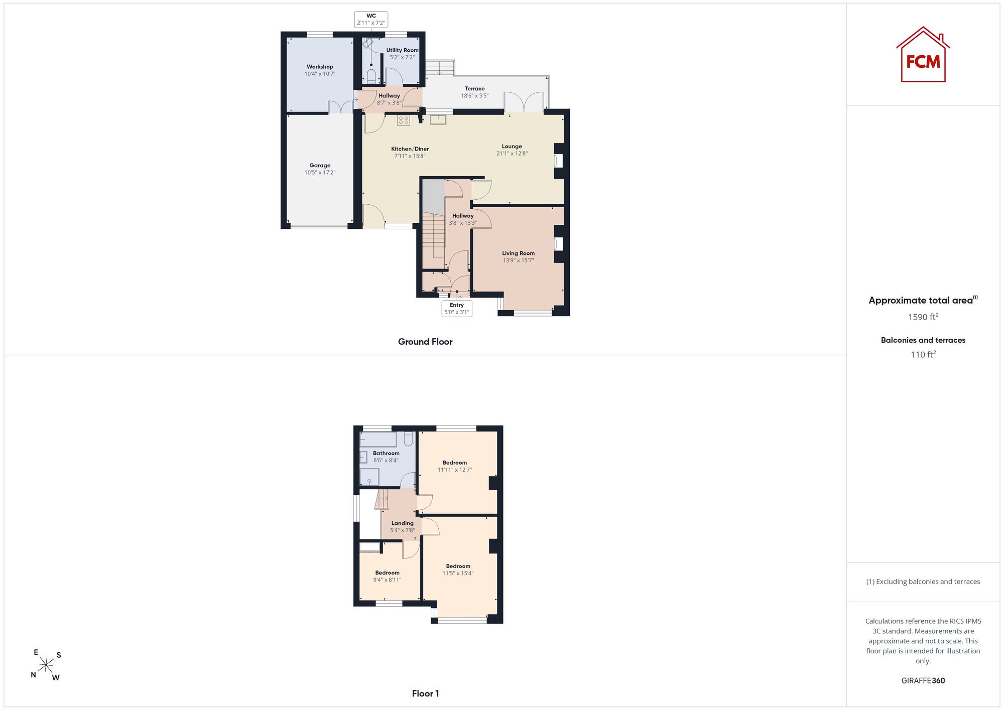 55 Broadacres, Workington floorplan
