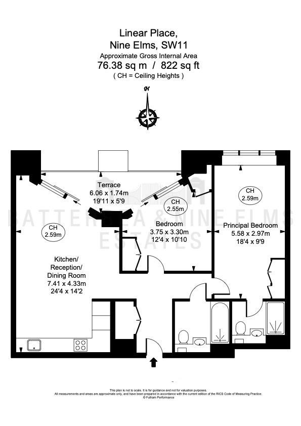 1301, One Linear Place, London floorplan