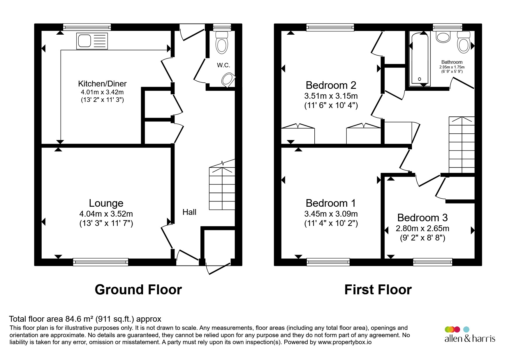 2, Saxon Close, Westbury floorplan