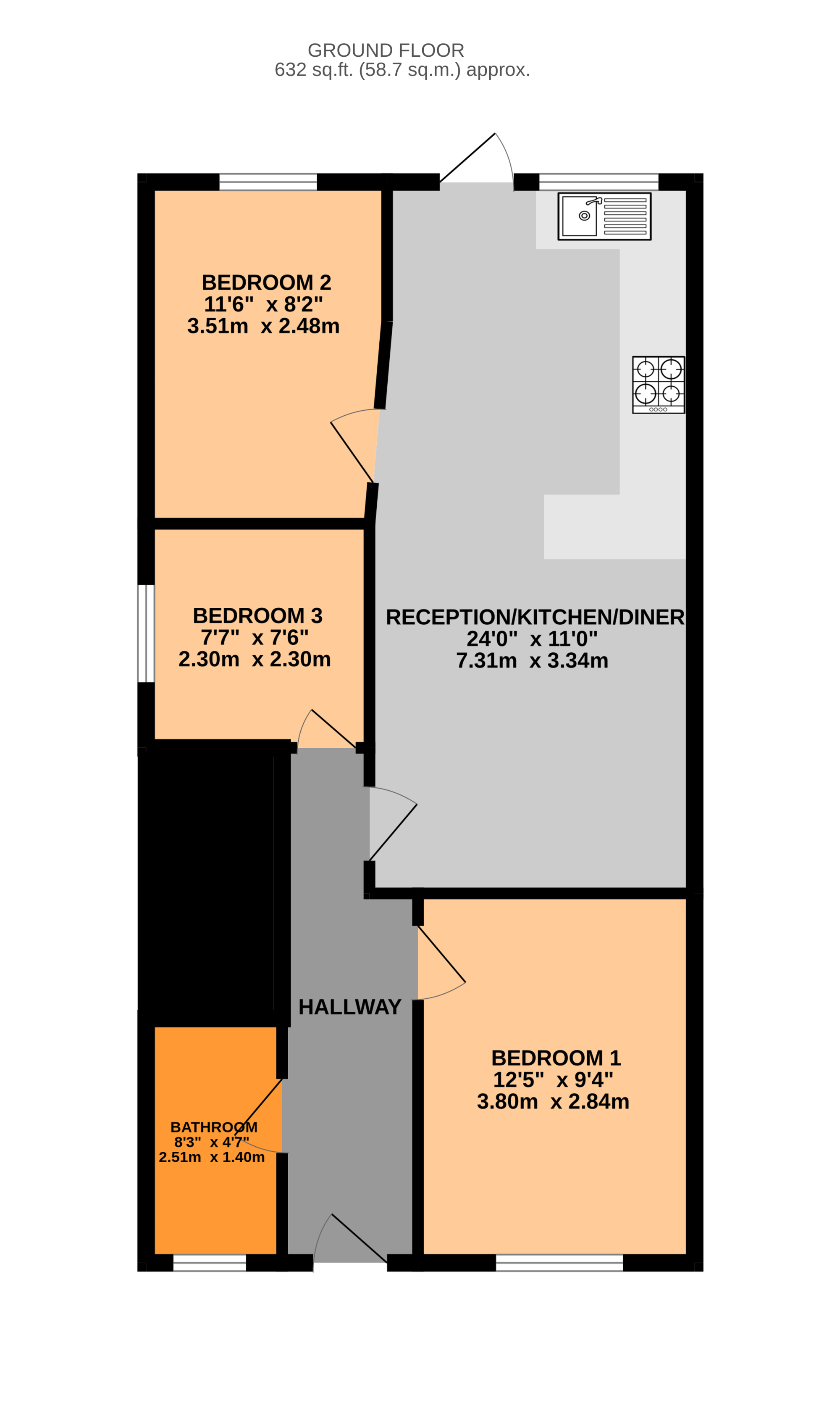 17, Hyde Way, Hayes floorplan