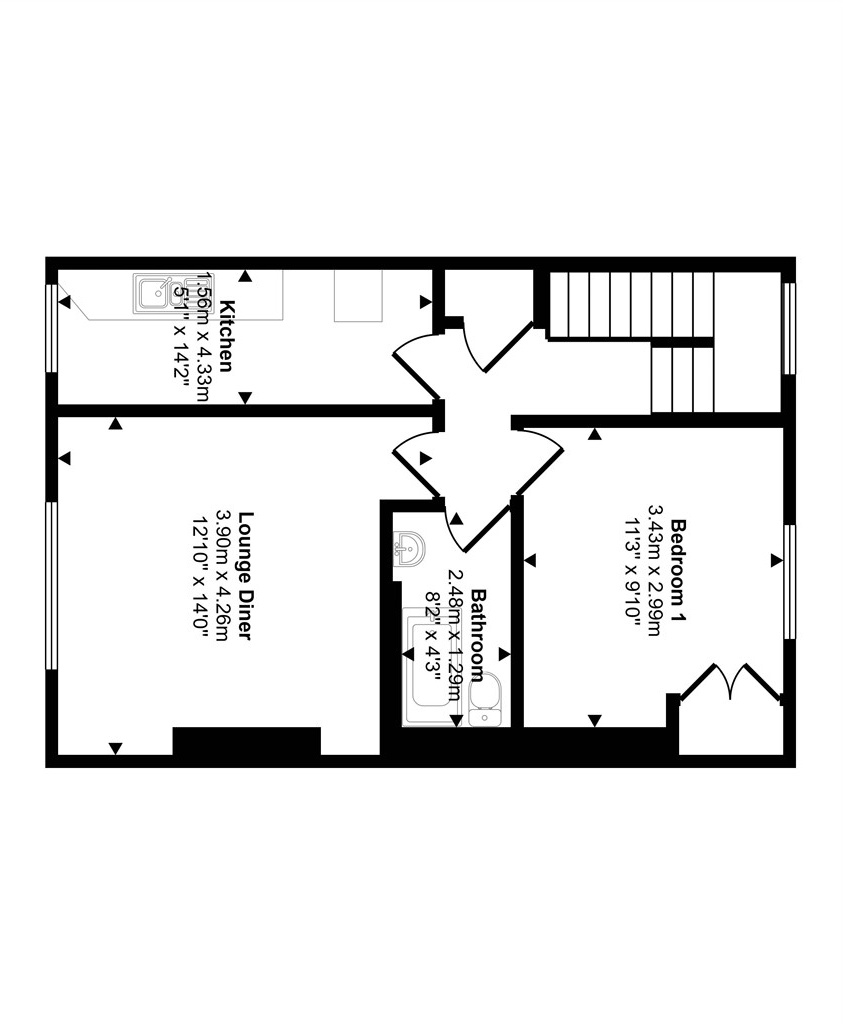 3C, Cathnor Road, London floorplan