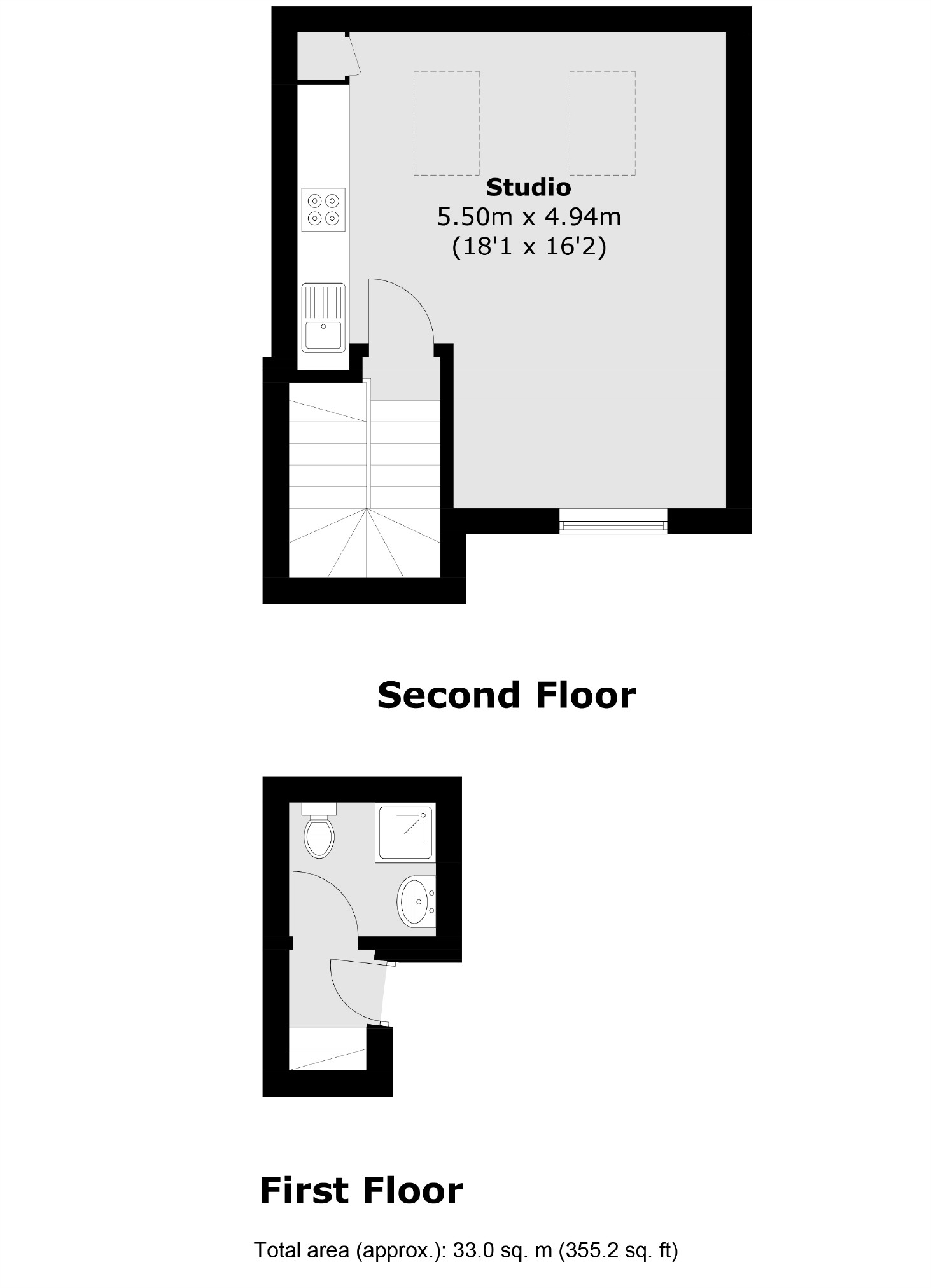 Flat 4, 157, Hornsey Road, London floorplan