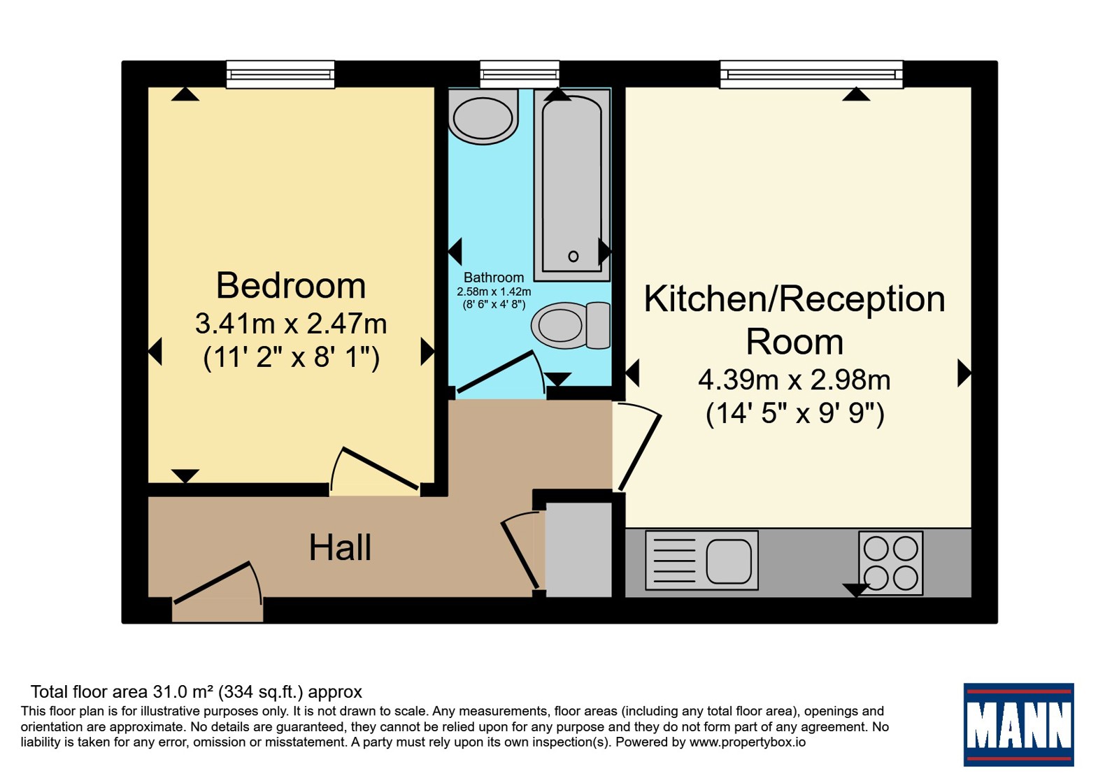 Flat 4, Oasis House, 58, Catherine Street, Kent floorplan