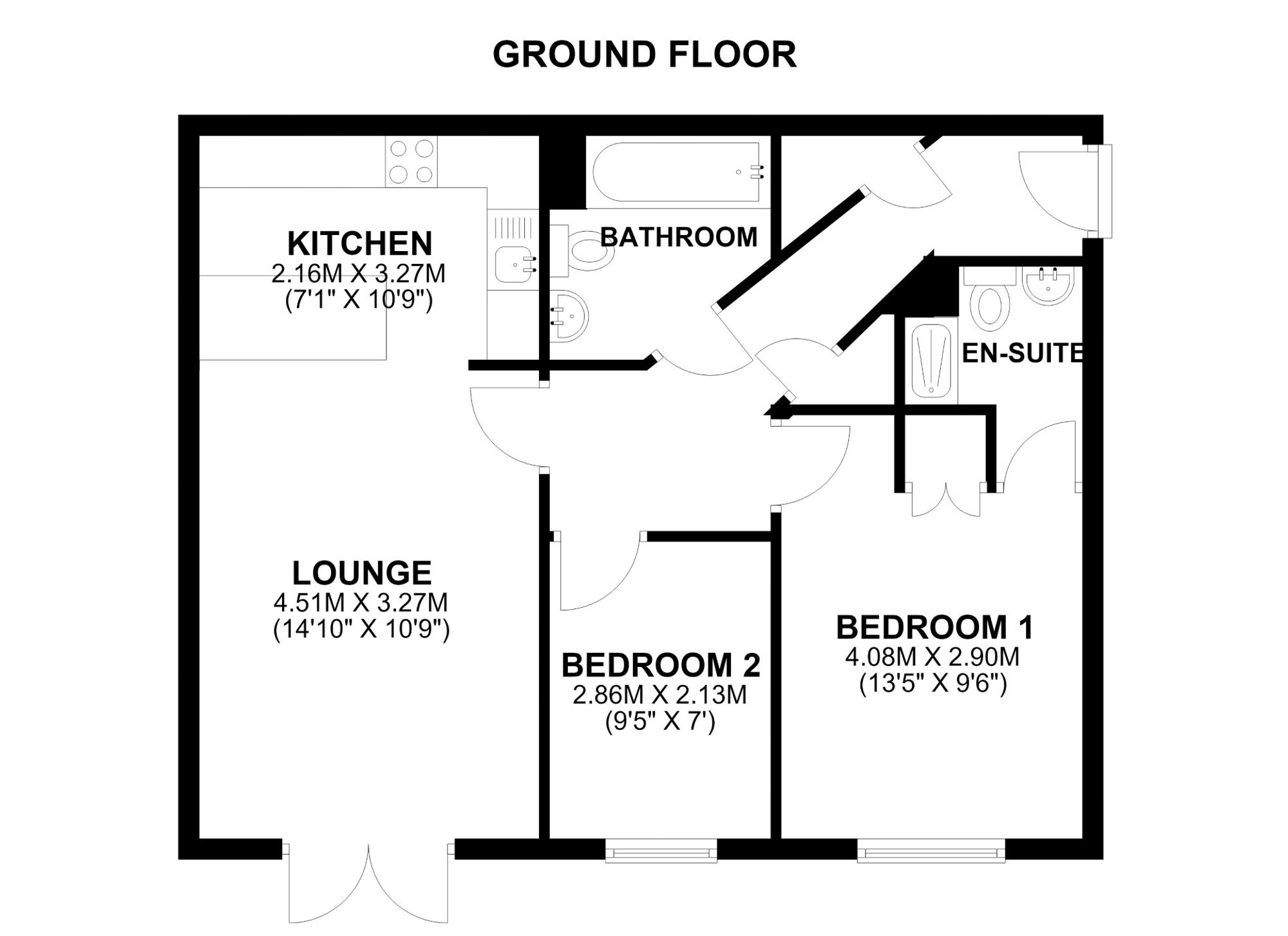 4 Caer Castell House Coychurch Road, Bridgend floorplan