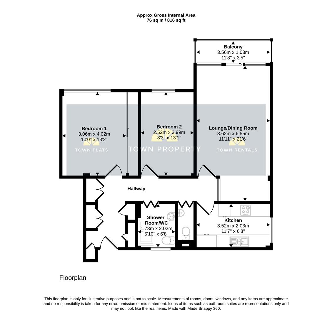 8, West House, Chiswick Place, Eastbourne floorplan