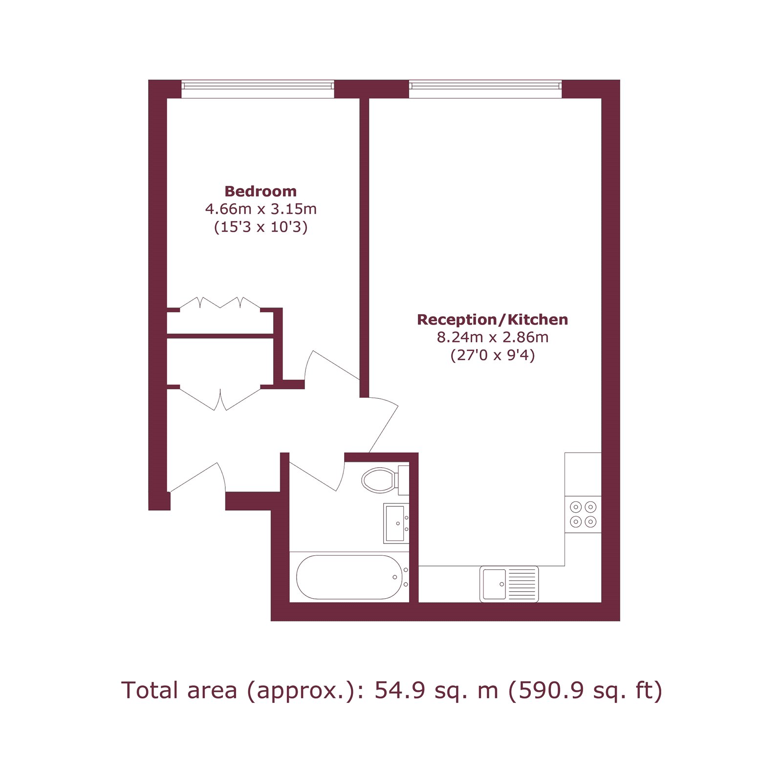 Flat LG01, Paisley Court, 15, Clyde Square, London floorplan