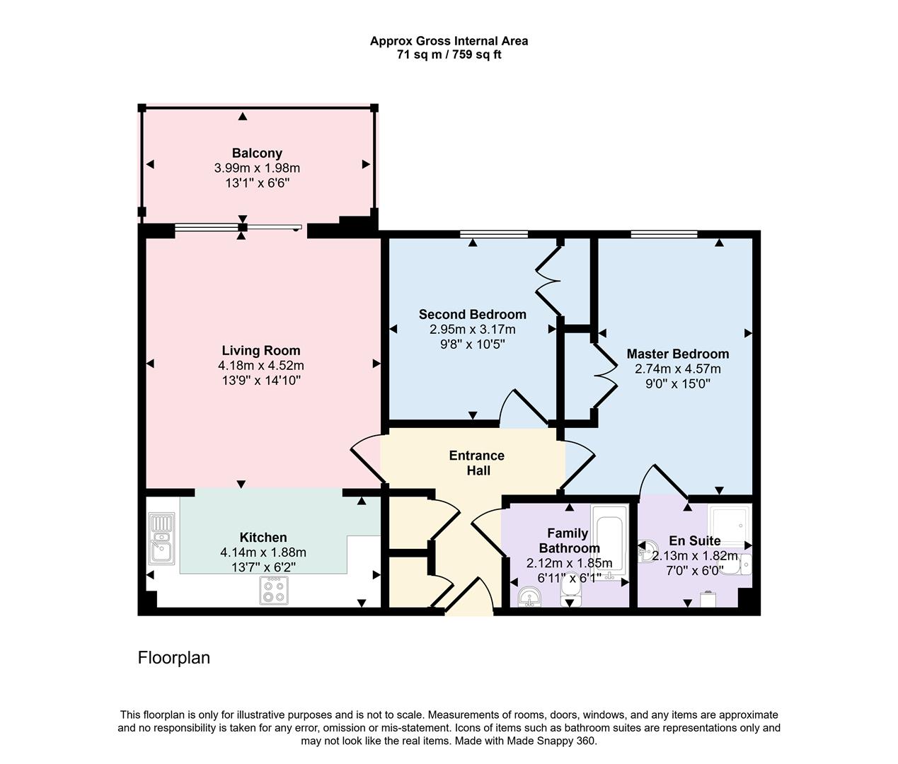 Flat 17 Sandpiper House, 15 Stone Close, Poole floorplan