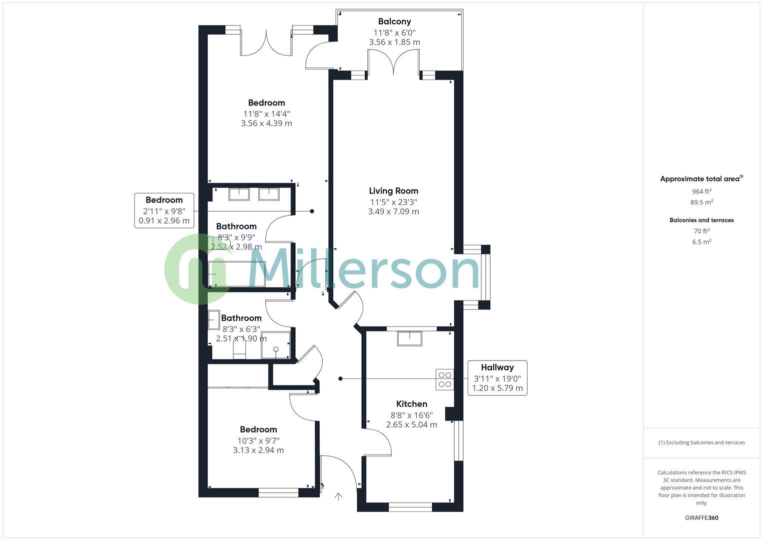 201, Carbis Beach Apartments, St. Ives floorplan