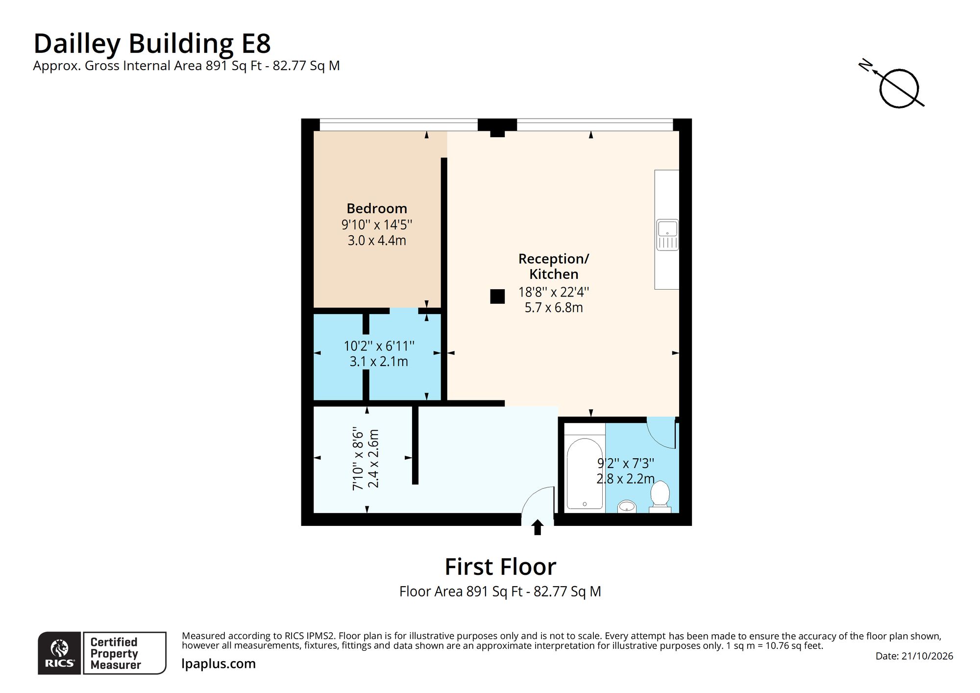 Flat 20, Dailley Building, London floorplan