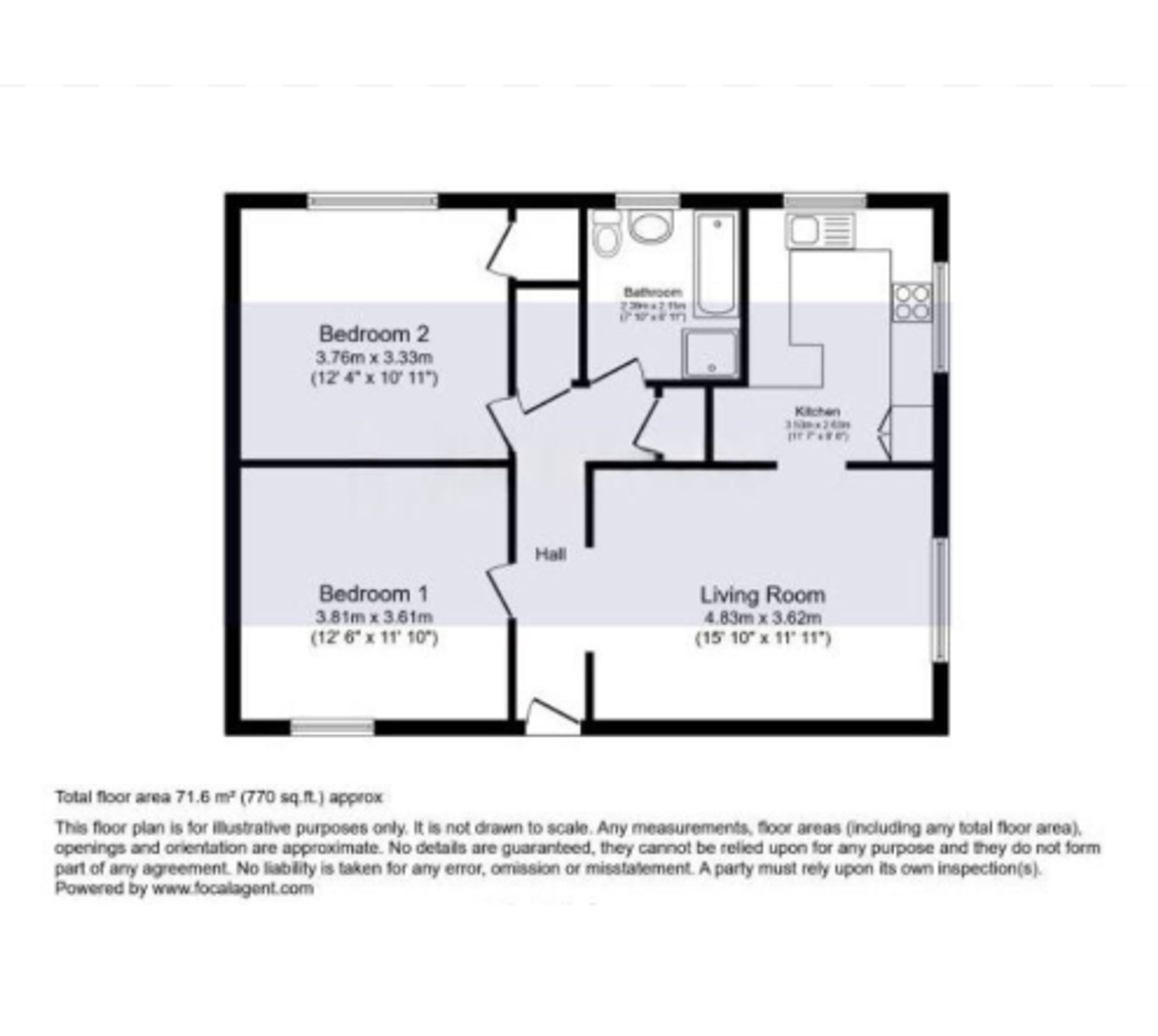 Flat 8, Pevensey House Castle Close, Reigate floorplan