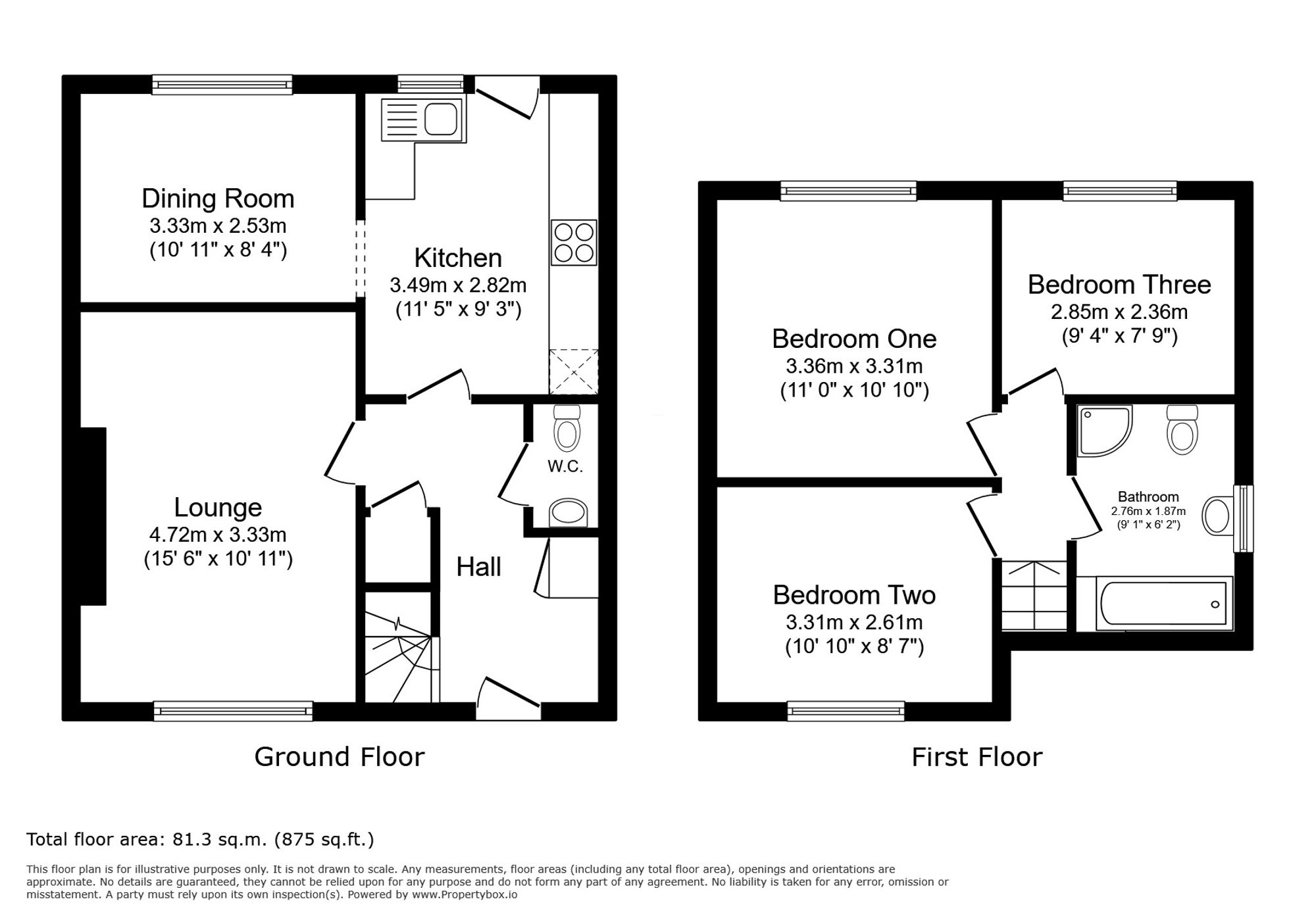 16 Sunningdale Grove, Colwyn Bay floorplan