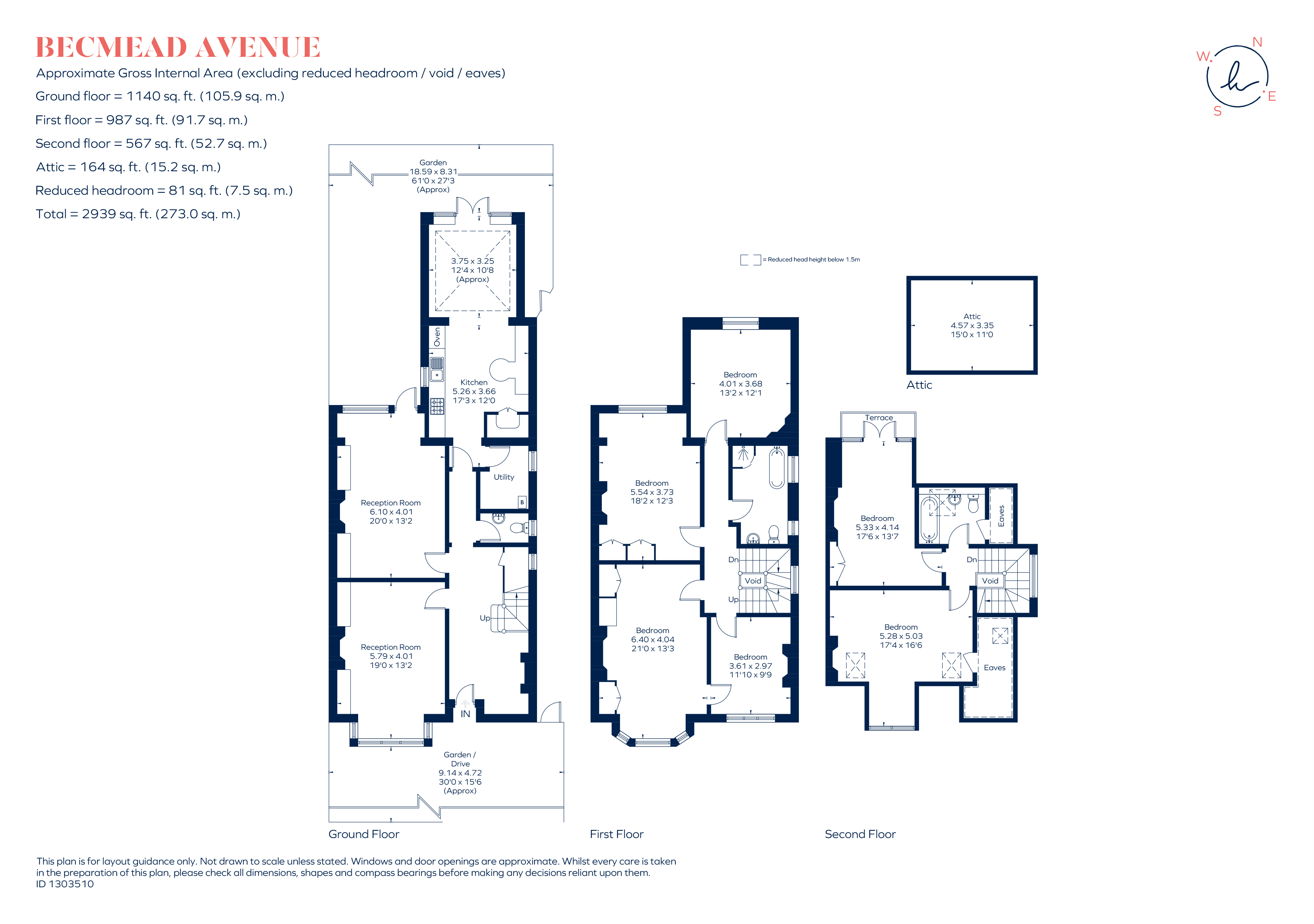 61, Becmead Avenue, London floorplan