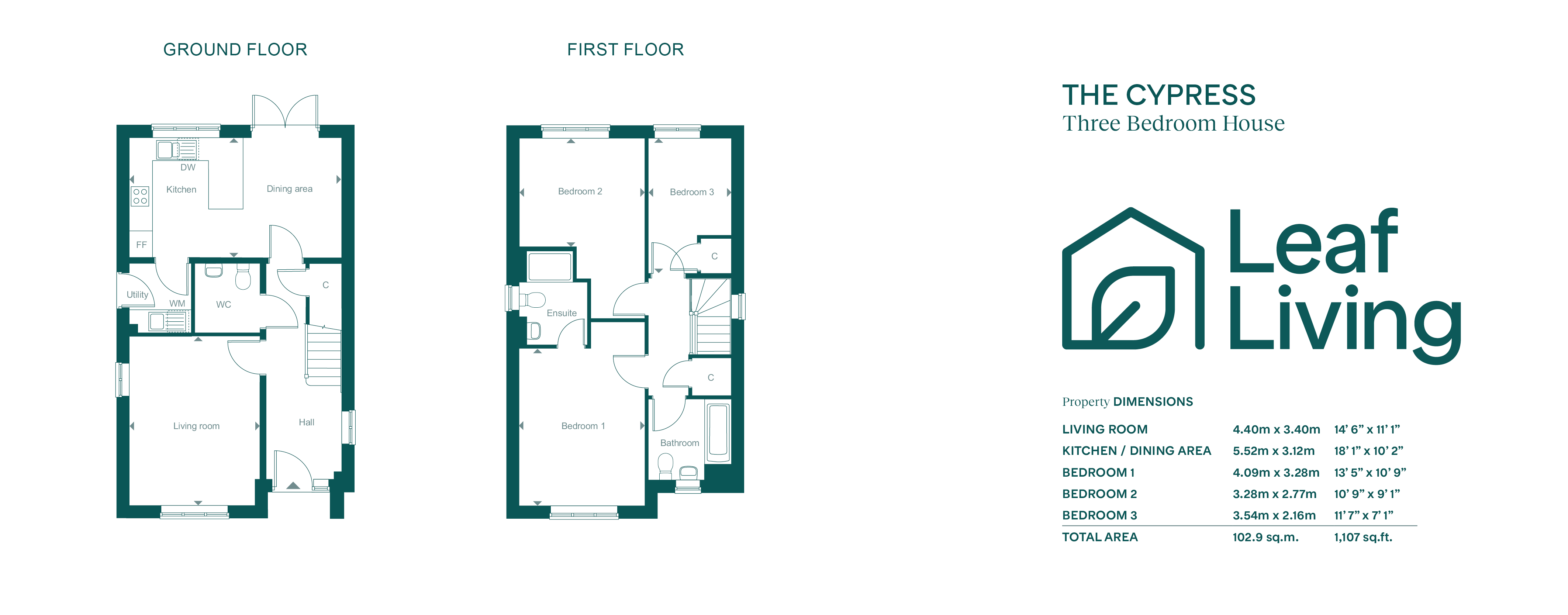 17 Peacock Avenue - Cypress, Leaf Living at Hounsome Fields, Basingstoke, Hampshire, RG23, Hampshire floorplan