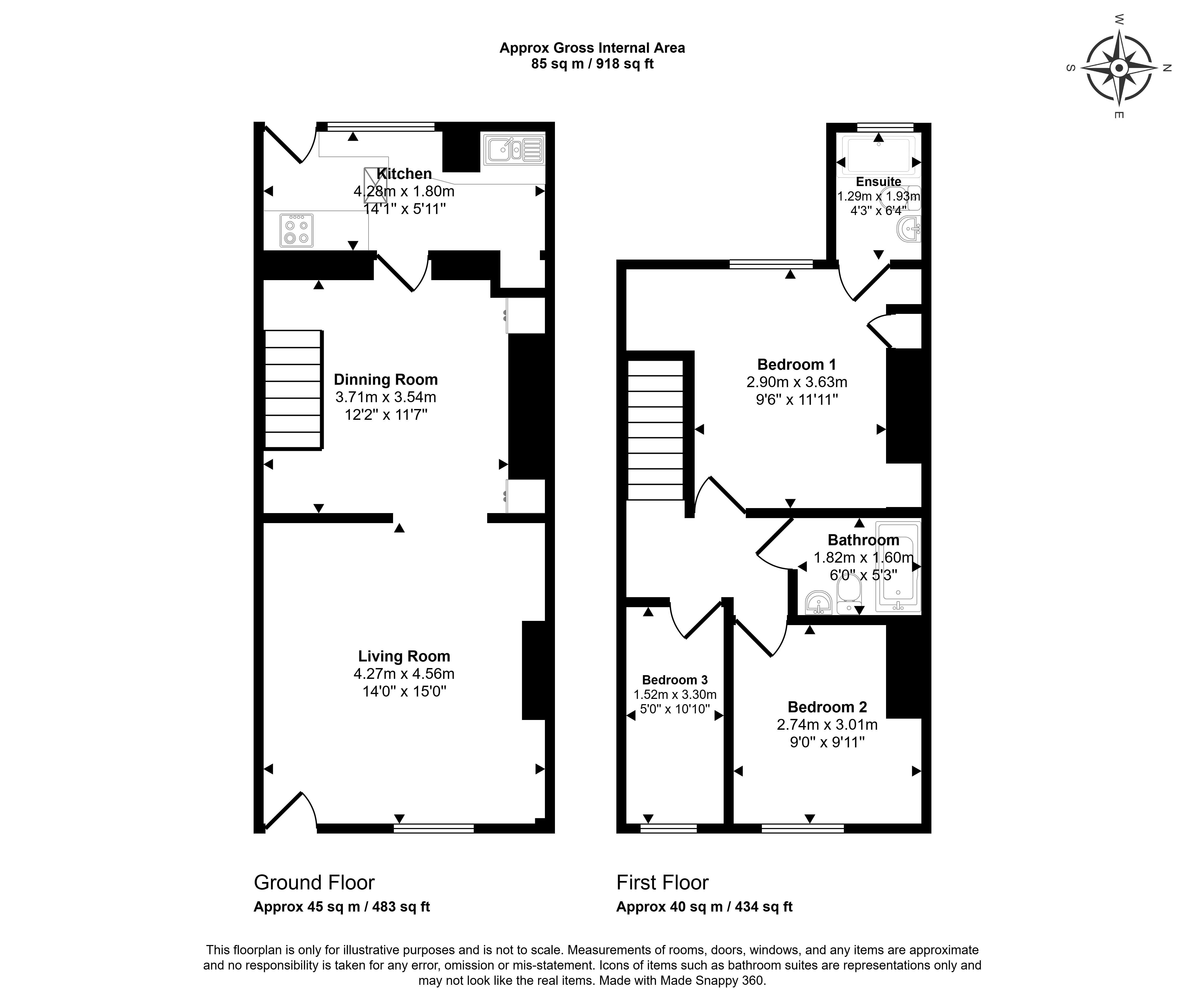 12, Eden Terrace, Durham floorplan