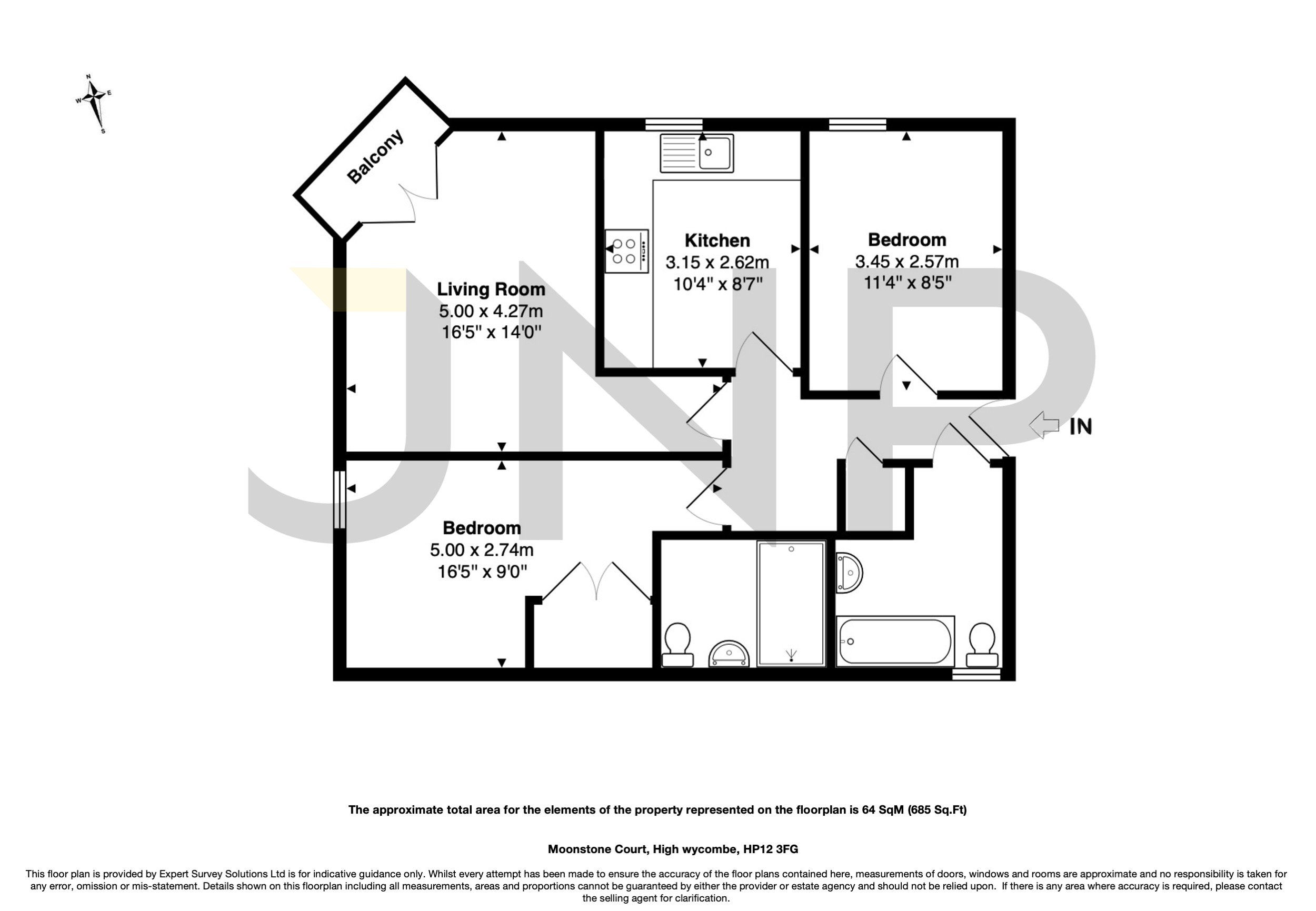 Flat 6, Moonstone Court,, Dashwood Avenue, Buckinghamshire floorplan