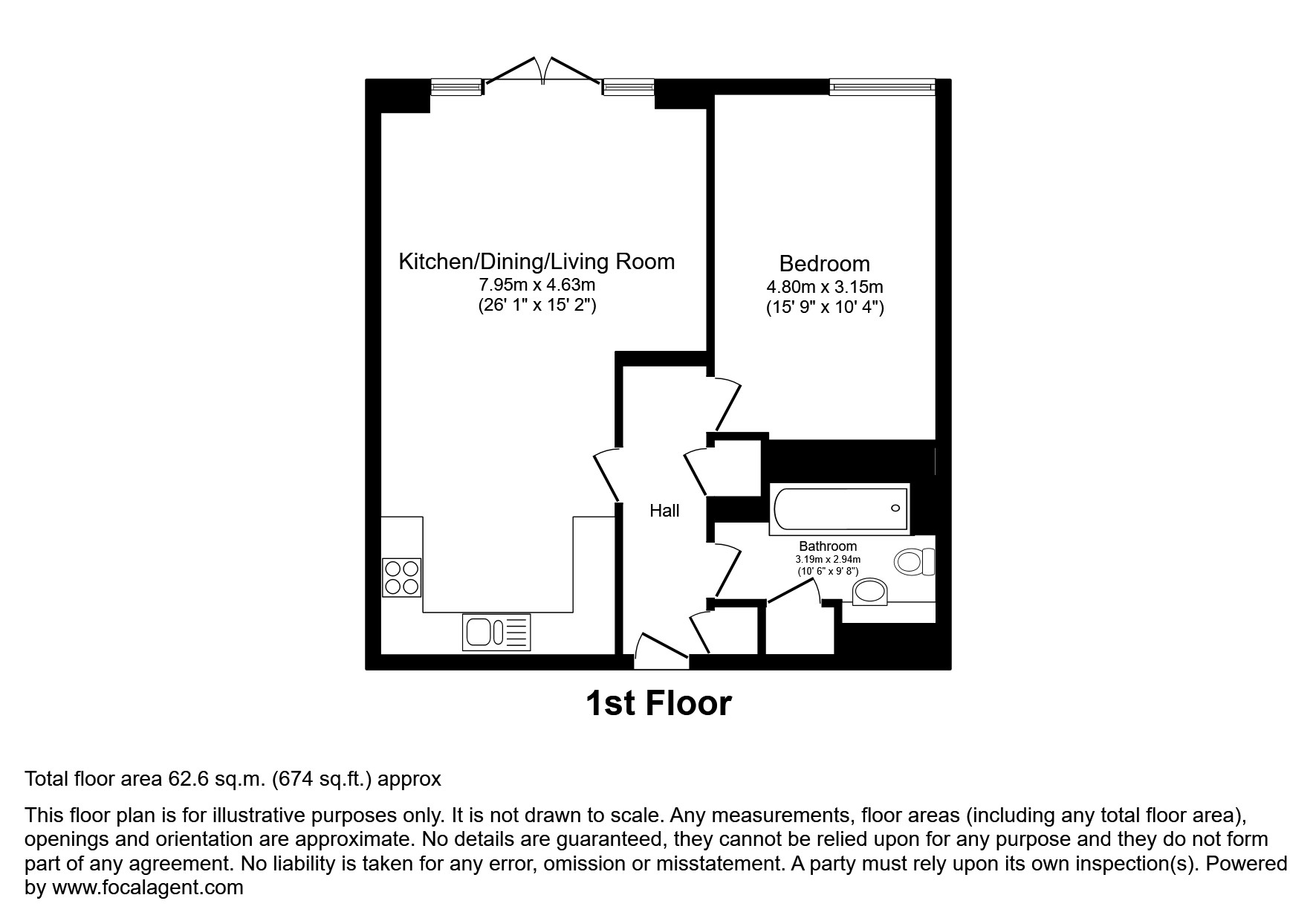 Apartment 24, 1 Town Meadow, Brentford floorplan