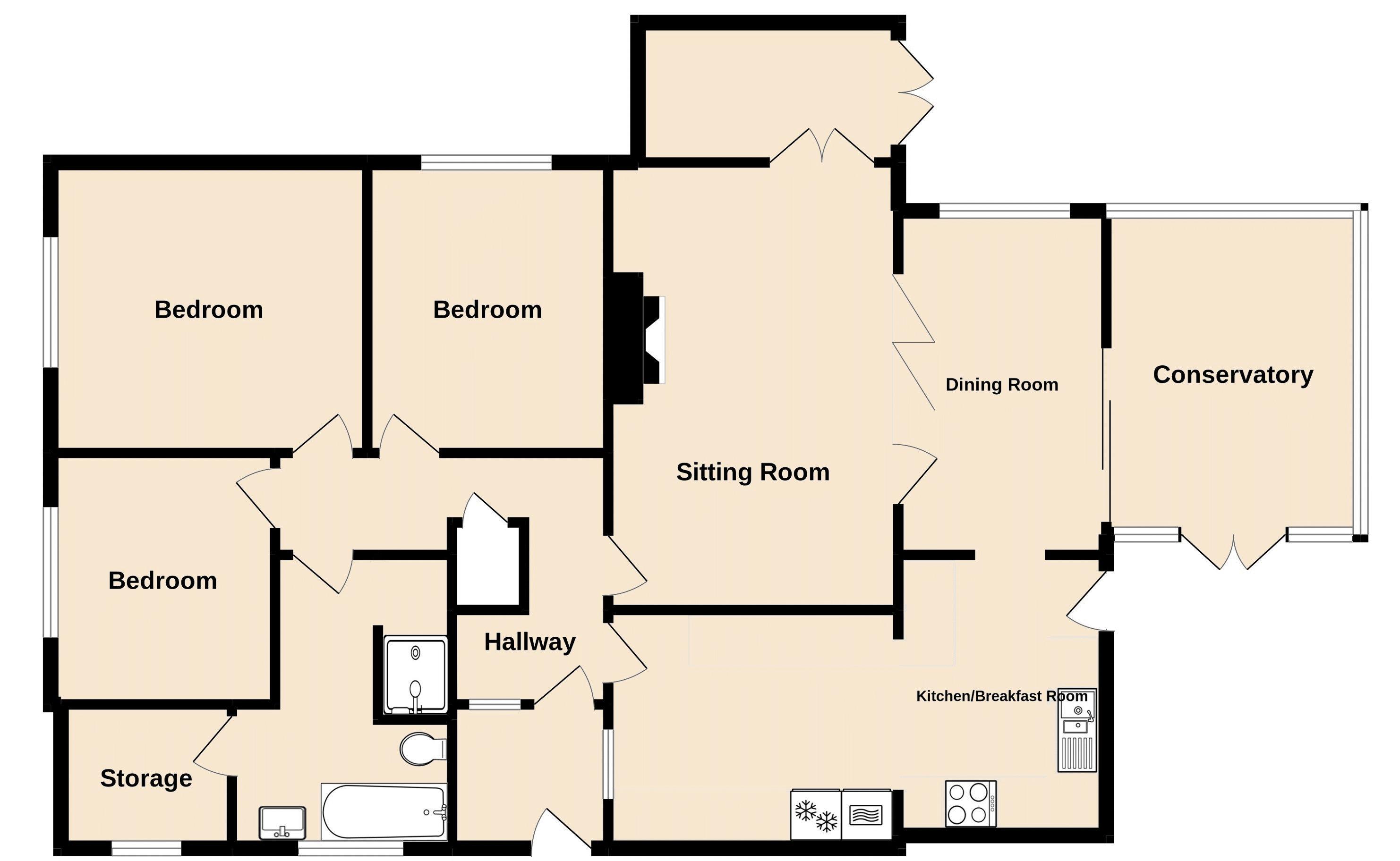 Plants Green, Warminster BA12, 3 bedroom detached bungalow for sale