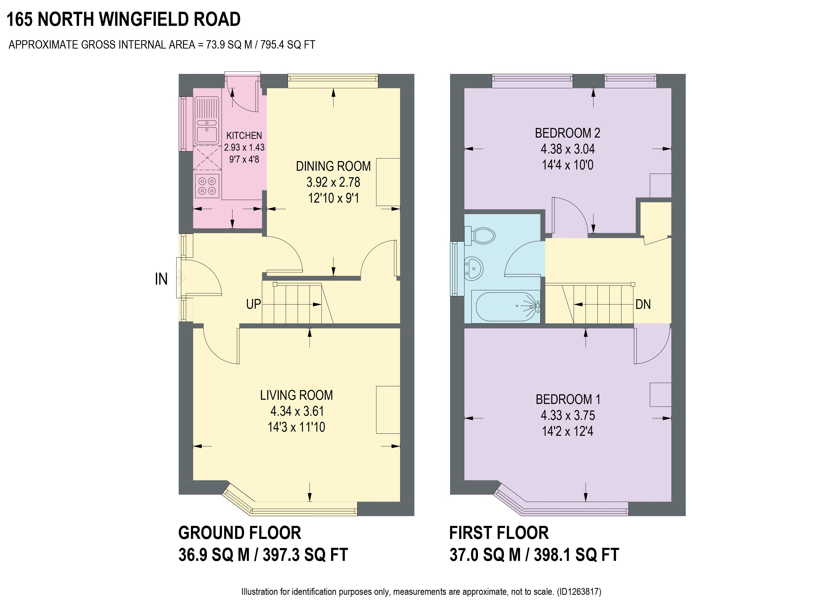 165, North Wingfield Road, Chesterfield floorplan