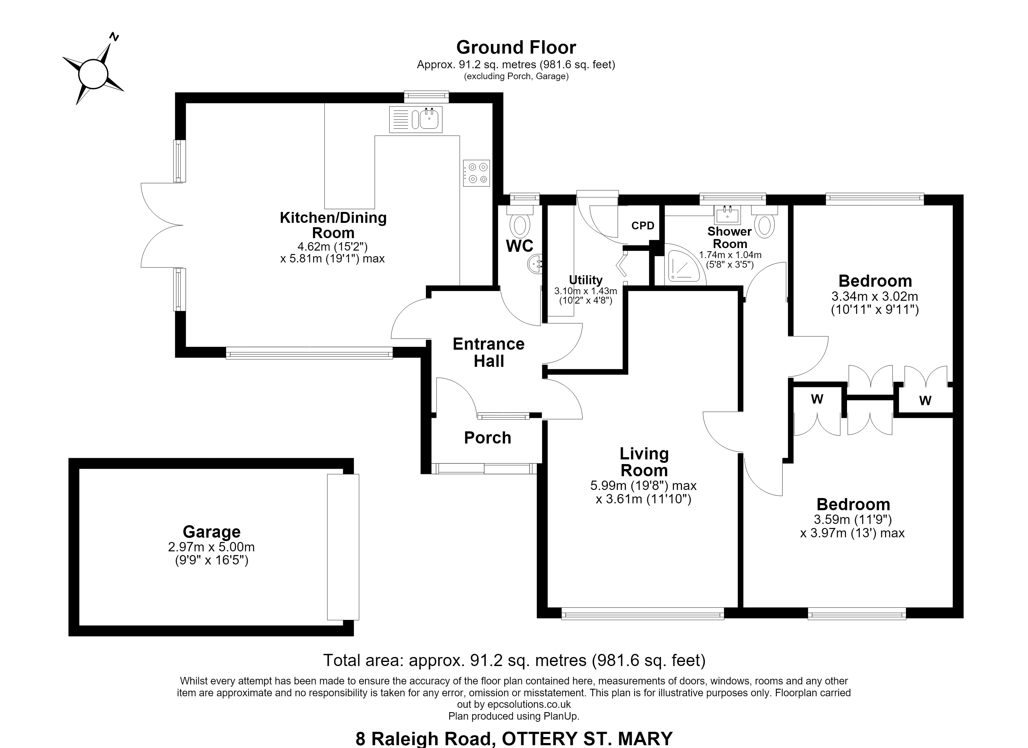 8, Raleigh Road, Devon floorplan