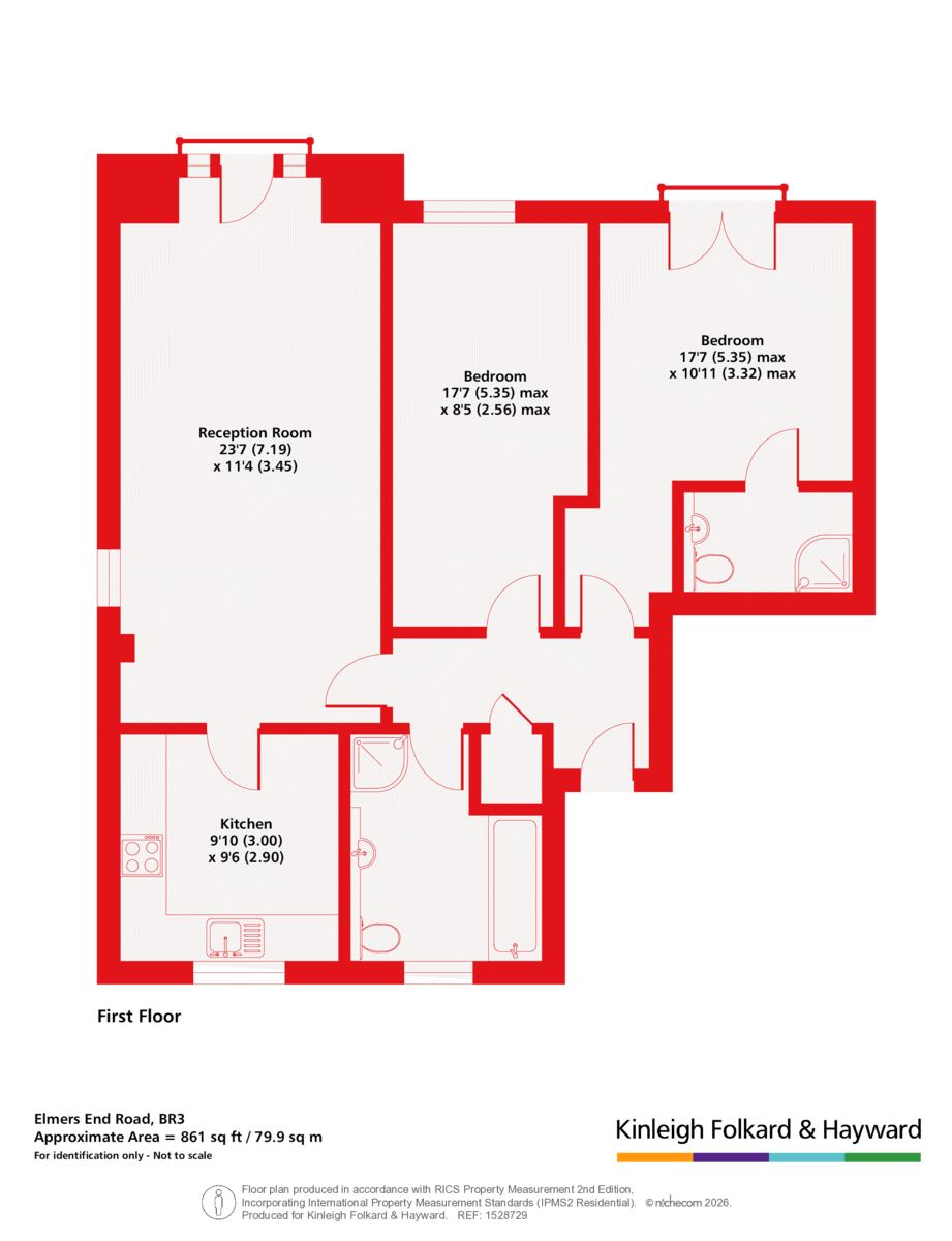 3, Buckingham Apartments, 173, Elmers End Road, Beckenham floorplan