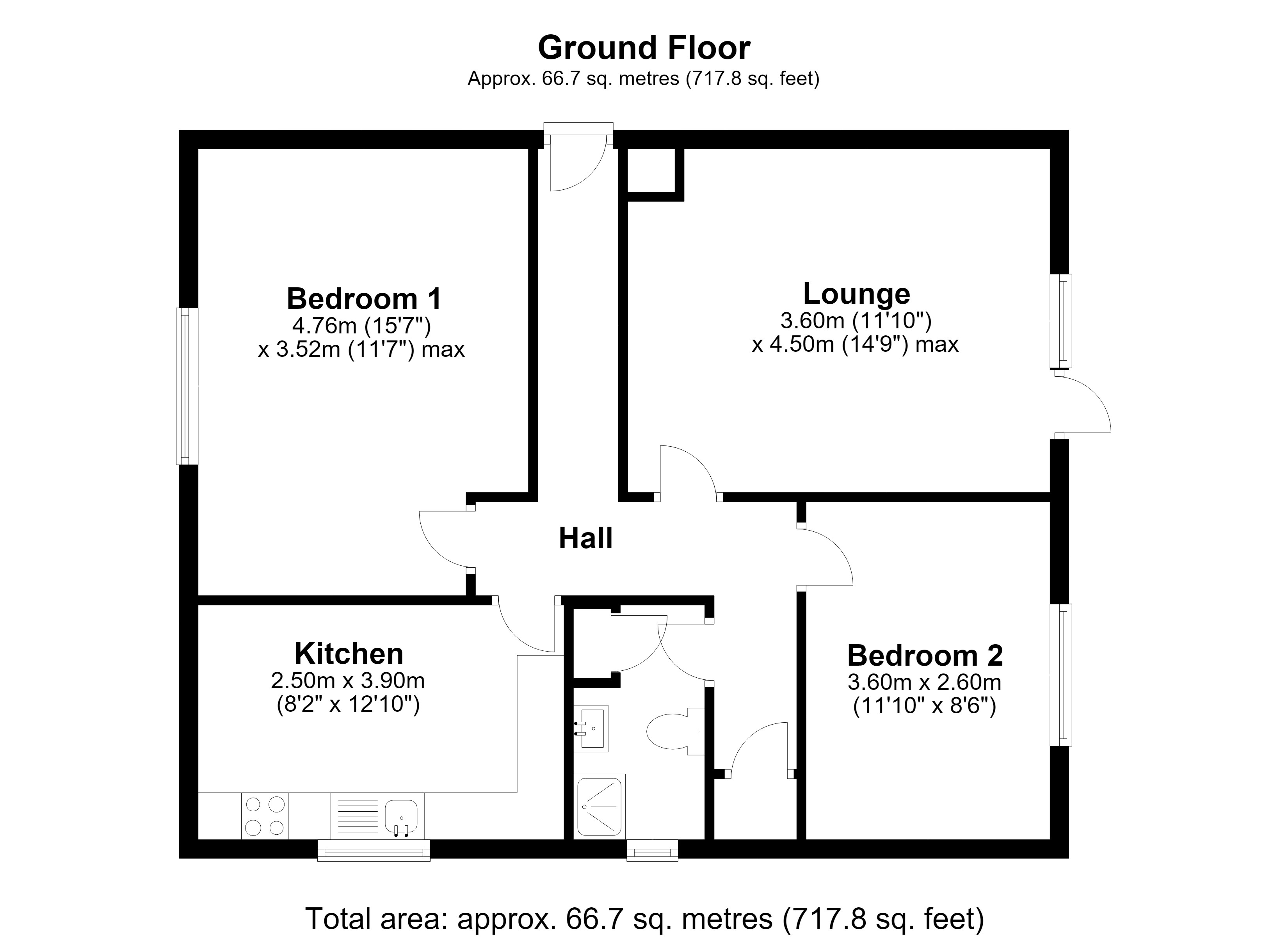 Flat 1, Charles House, Goring Road, Worthing floorplan