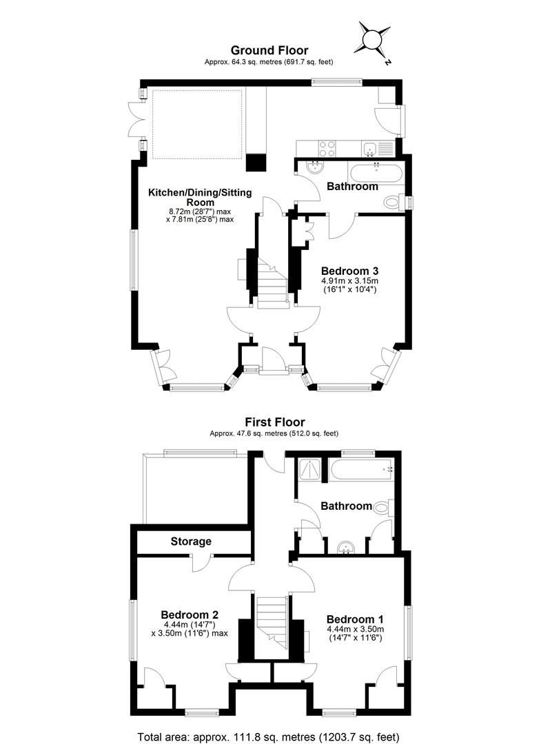 Bluebird Cottage, The Level, Dittisham floorplan