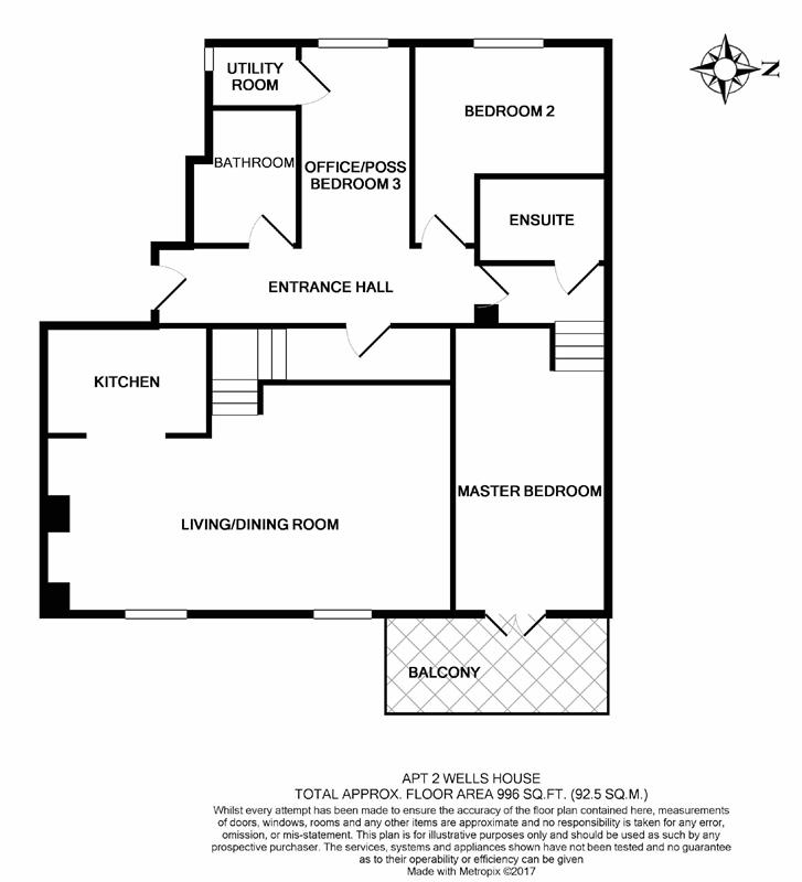 Wells House, Apartment 2, Holywell Road, Malvern WR14, 2 bedroom flat