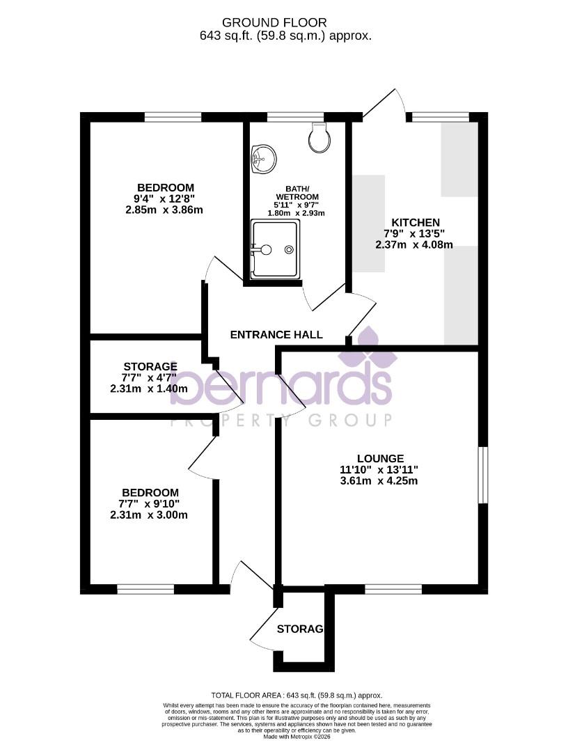 14, Saxon Close, Waterlooville floorplan